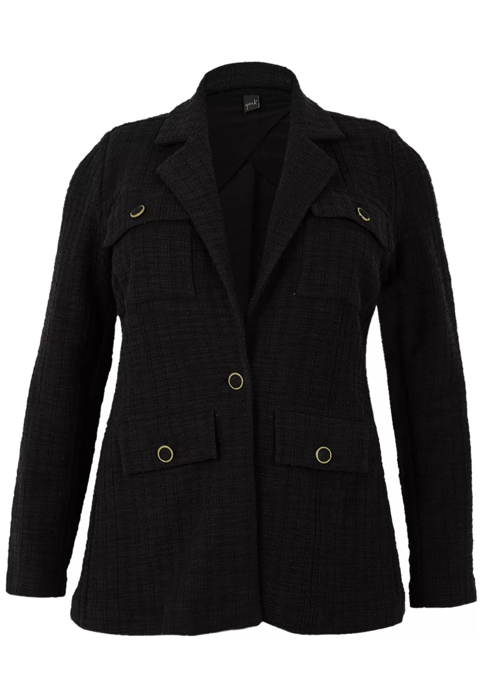 New Blazer Pockets Boucle Women Coats & Blazers