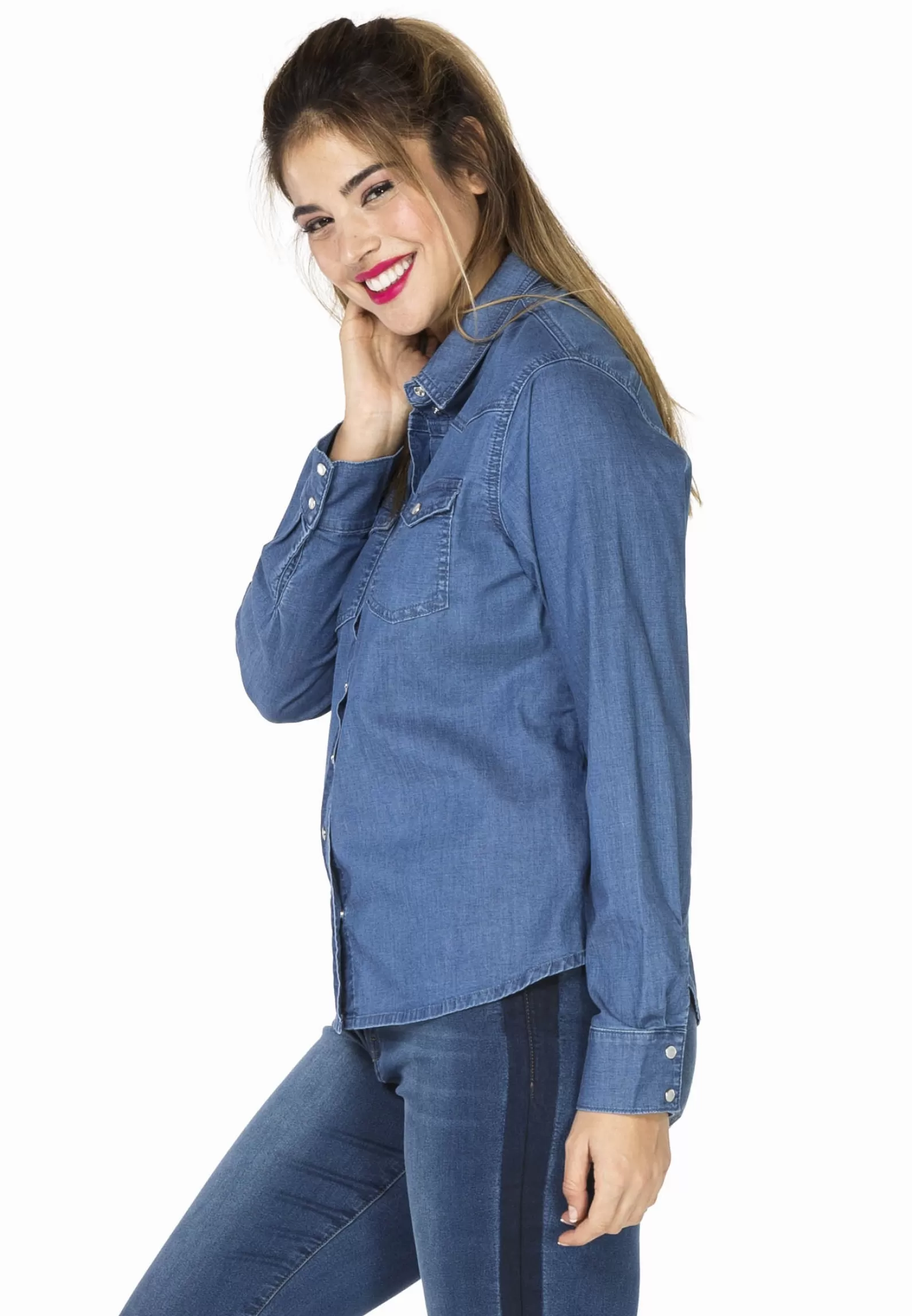Best Sale Blouse Denim Stretch Women Blouses