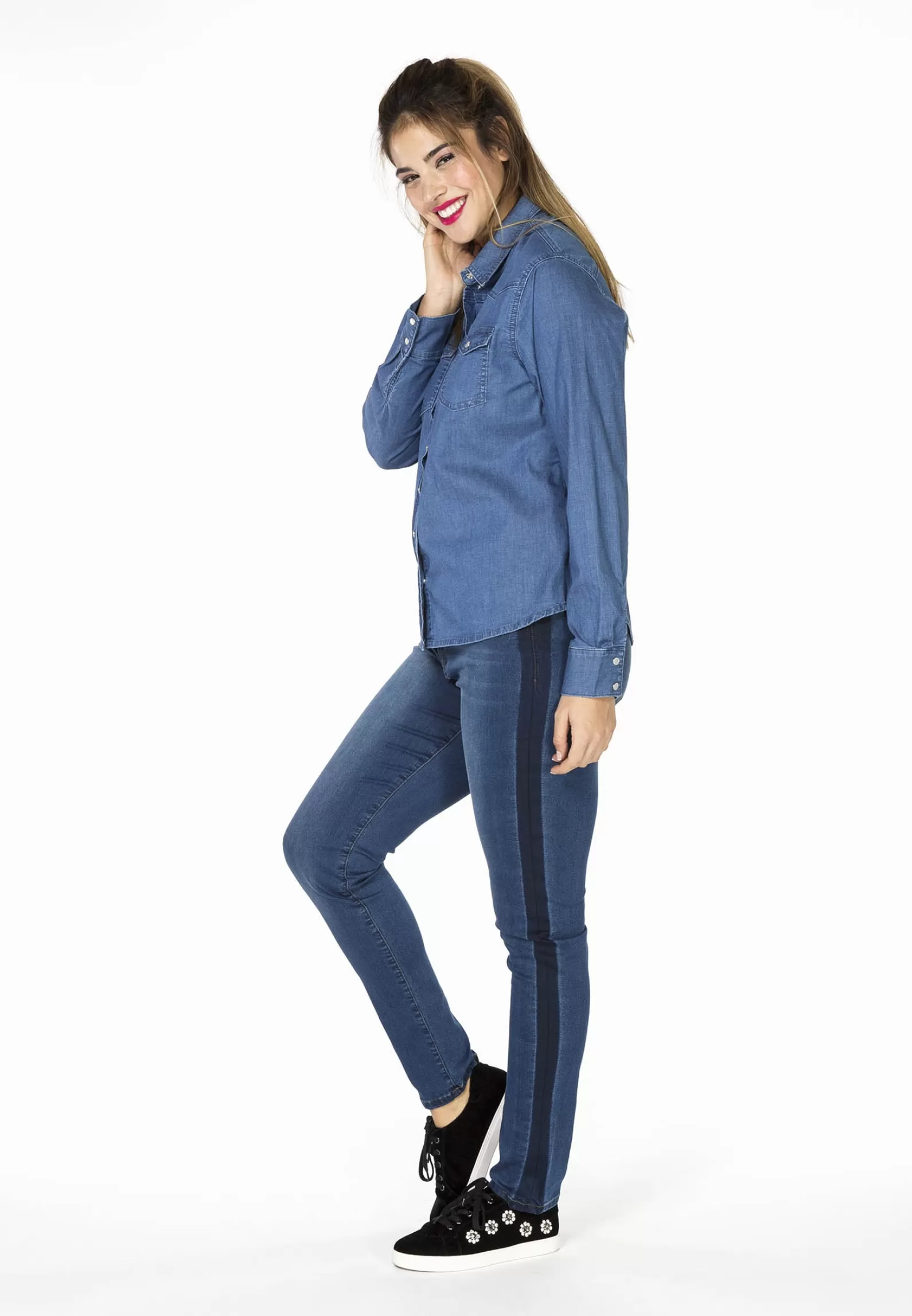 Best Sale Blouse Denim Stretch Women Blouses