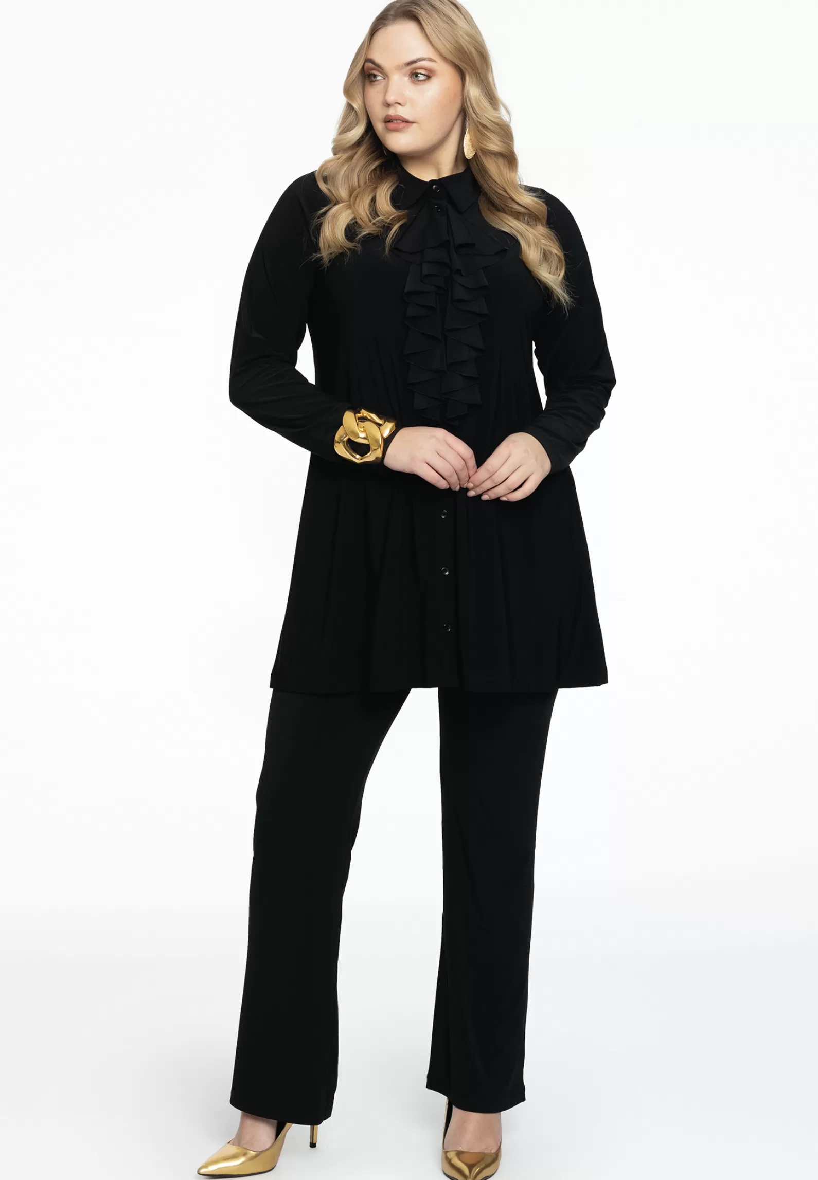 Online Blouse Frilled Front Dolce Women Blouses