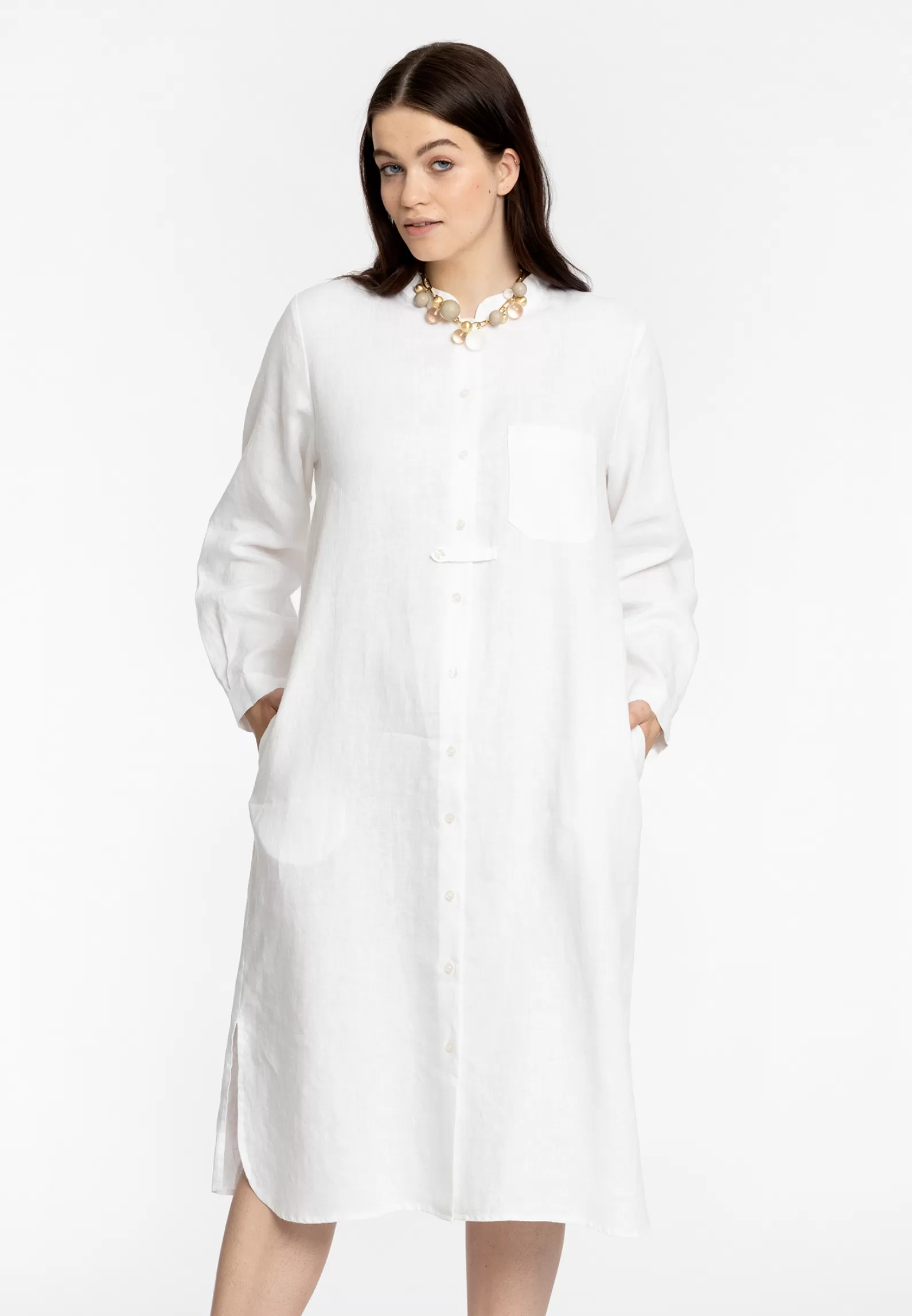 Outlet Blouse Long Linen Women Blouses