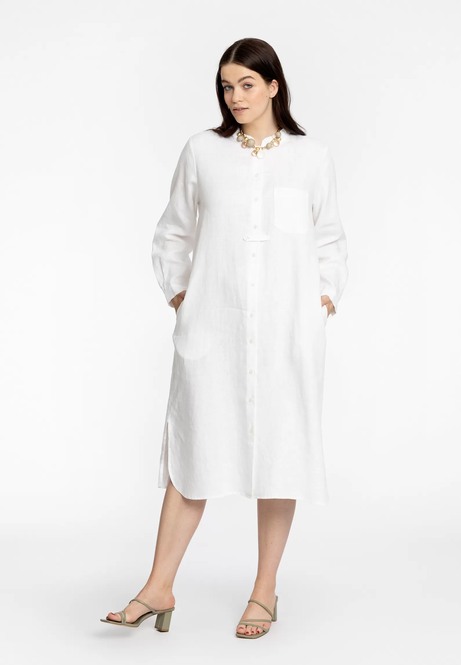 Outlet Blouse Long Linen Women Blouses
