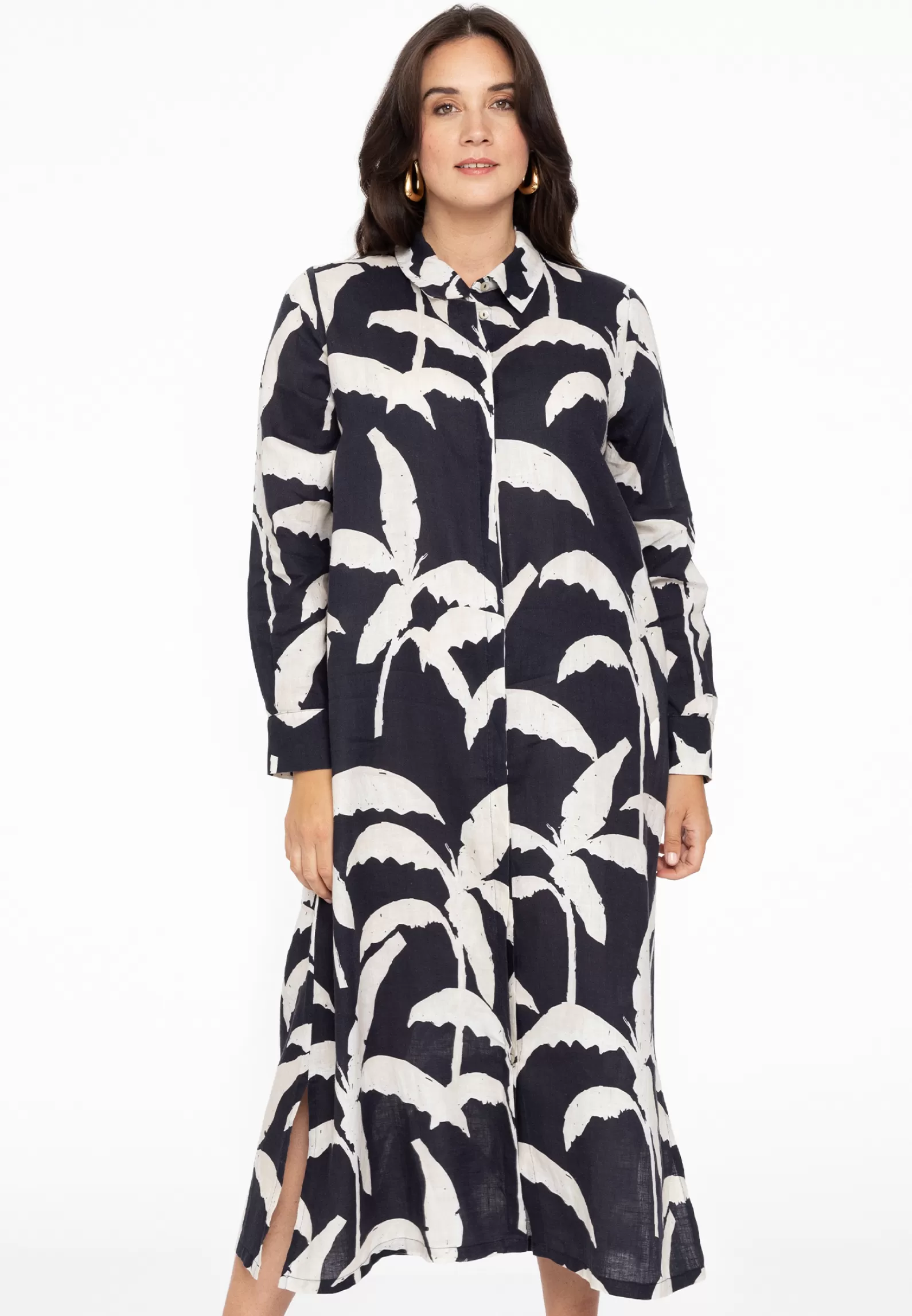 Shop Blouse Long Palm Tree Women Blouses