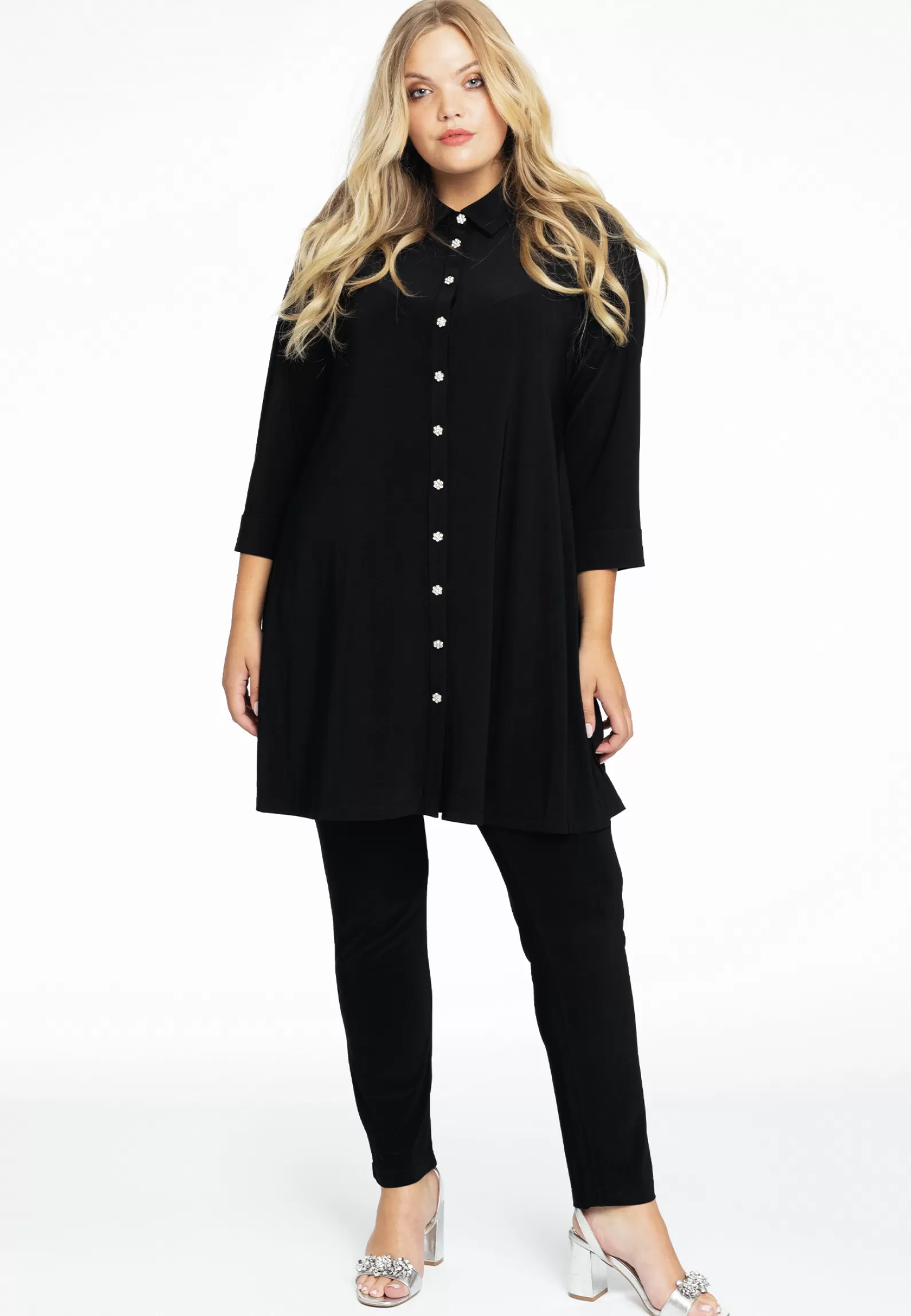 Cheap Blouse Strass Buttons Dolce Women Blouses