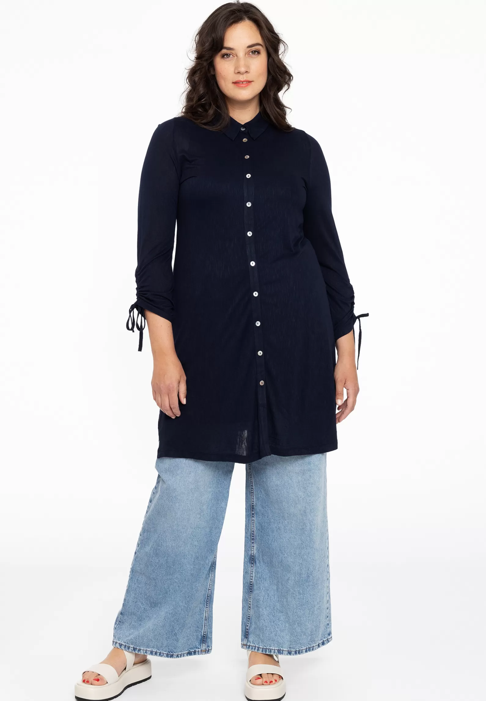 Online Blouse Wide Drawstring Cocoon Women Blouses
