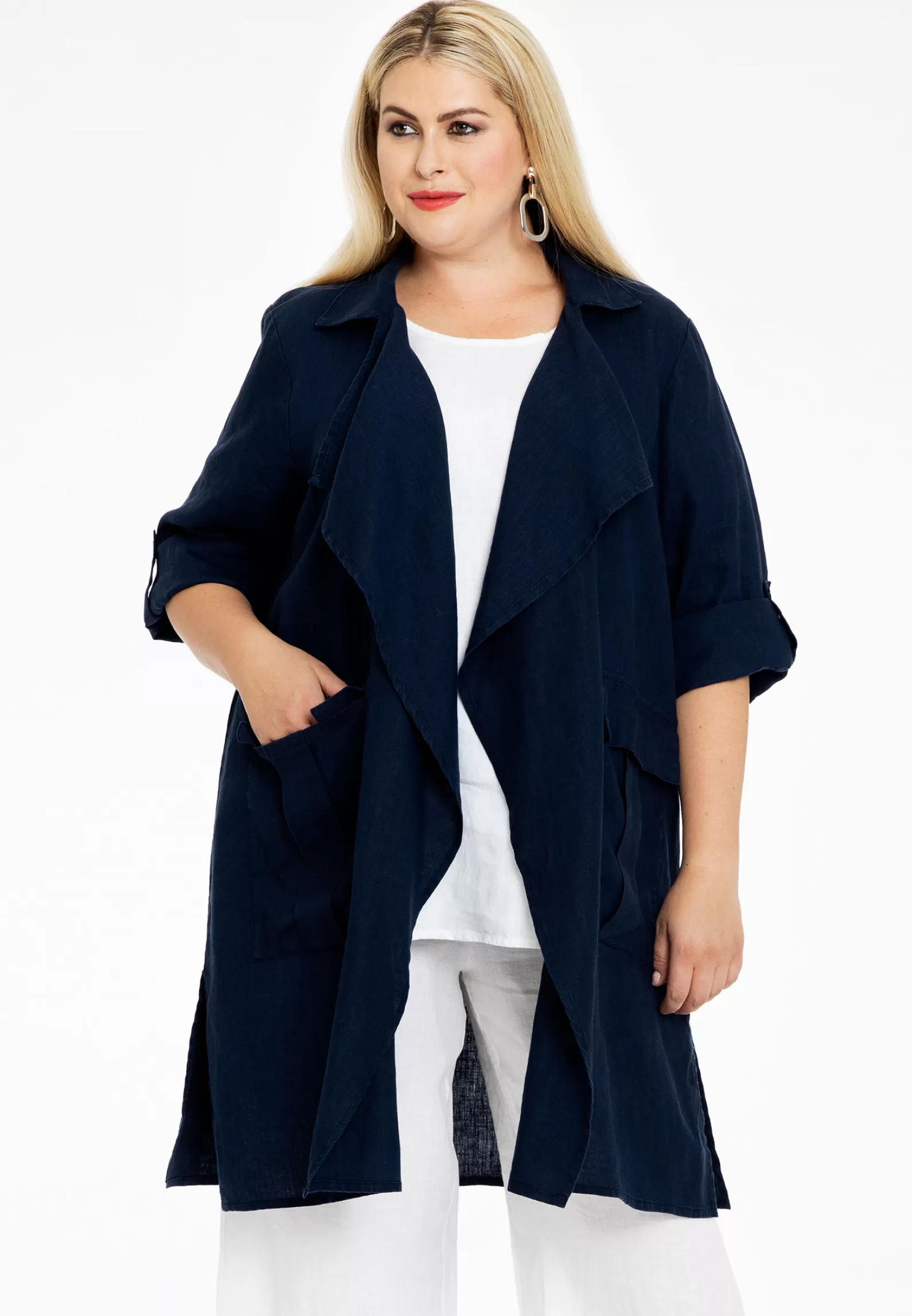 Best Blouse-Jacket Linen Women Coats & Blazers