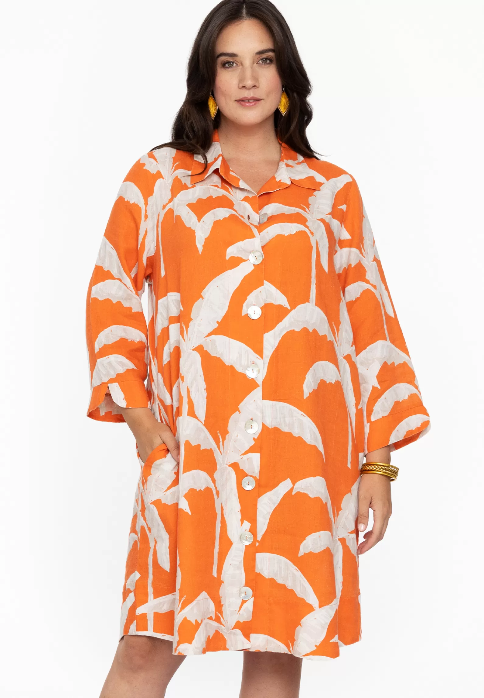 Clearance Blouse-Jacket Palm Tree Women Coats & Blazers