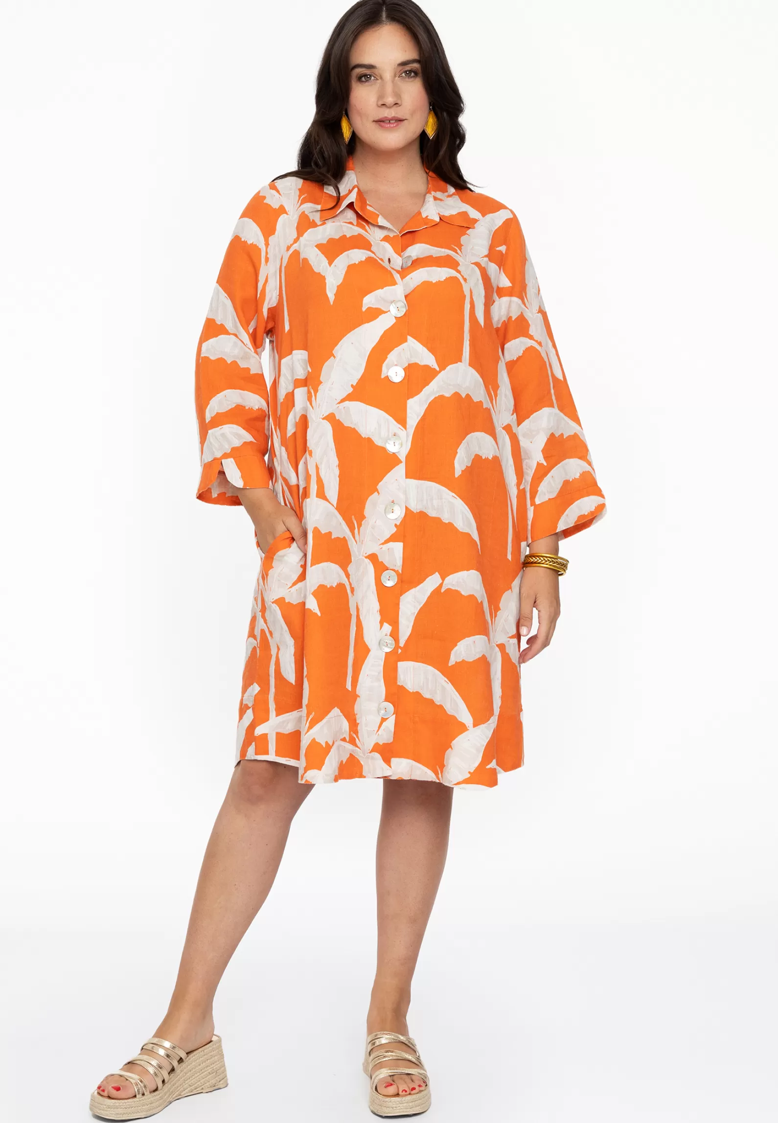 Clearance Blouse-Jacket Palm Tree Women Coats & Blazers