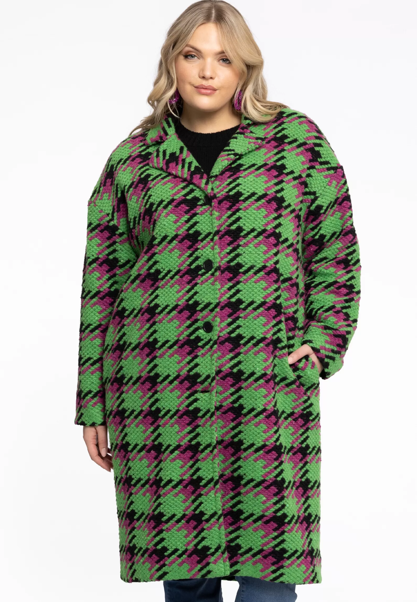 Store Coat Boucle Check Women Coats & Blazers