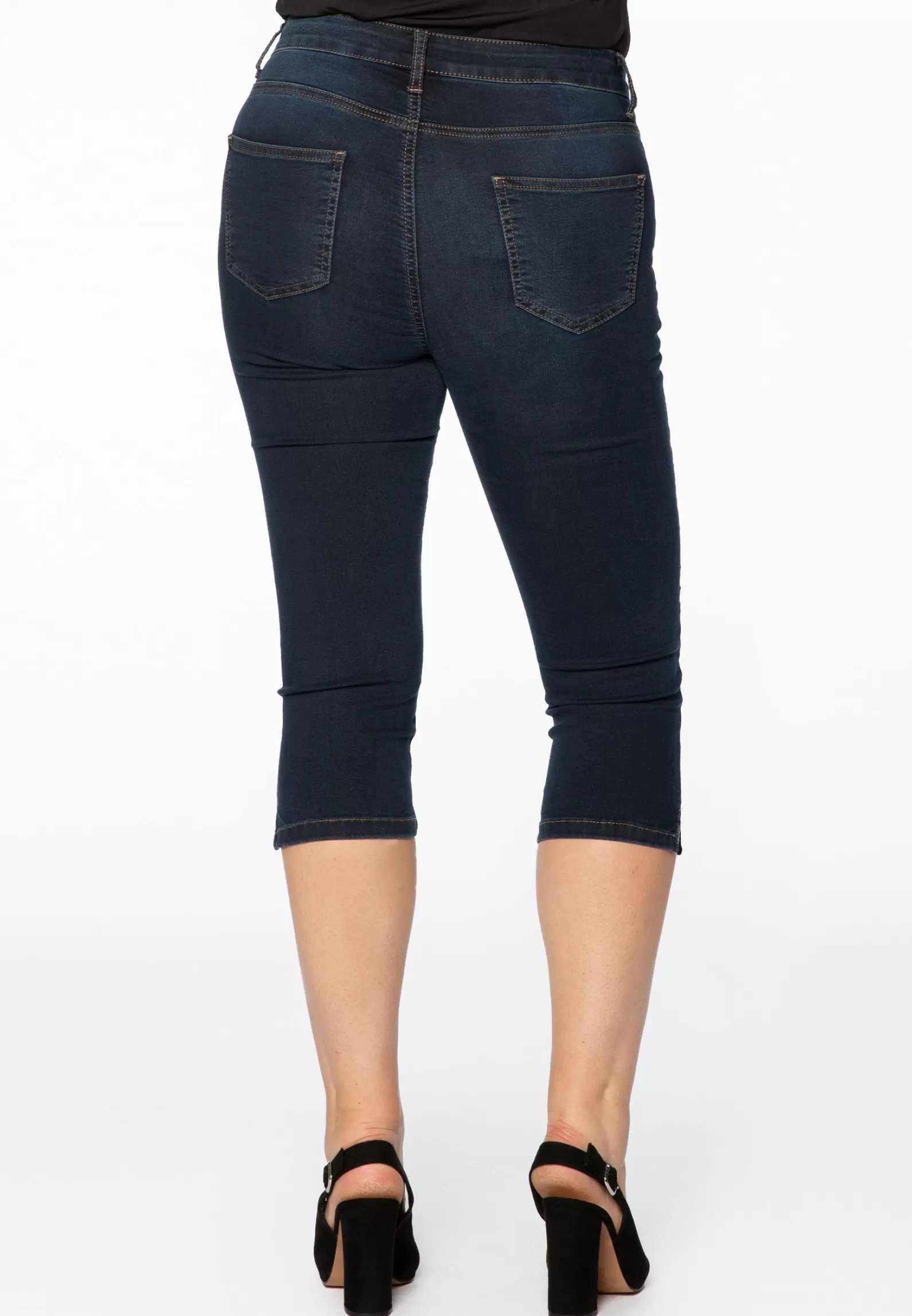Best Sale Cropped Capri Jeans Blue Women Jeans