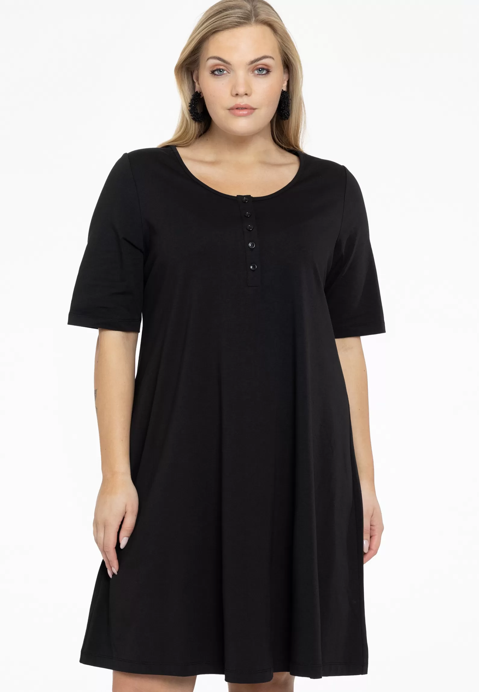 Cheap Dress A-Line Buttons Organic Women Basics