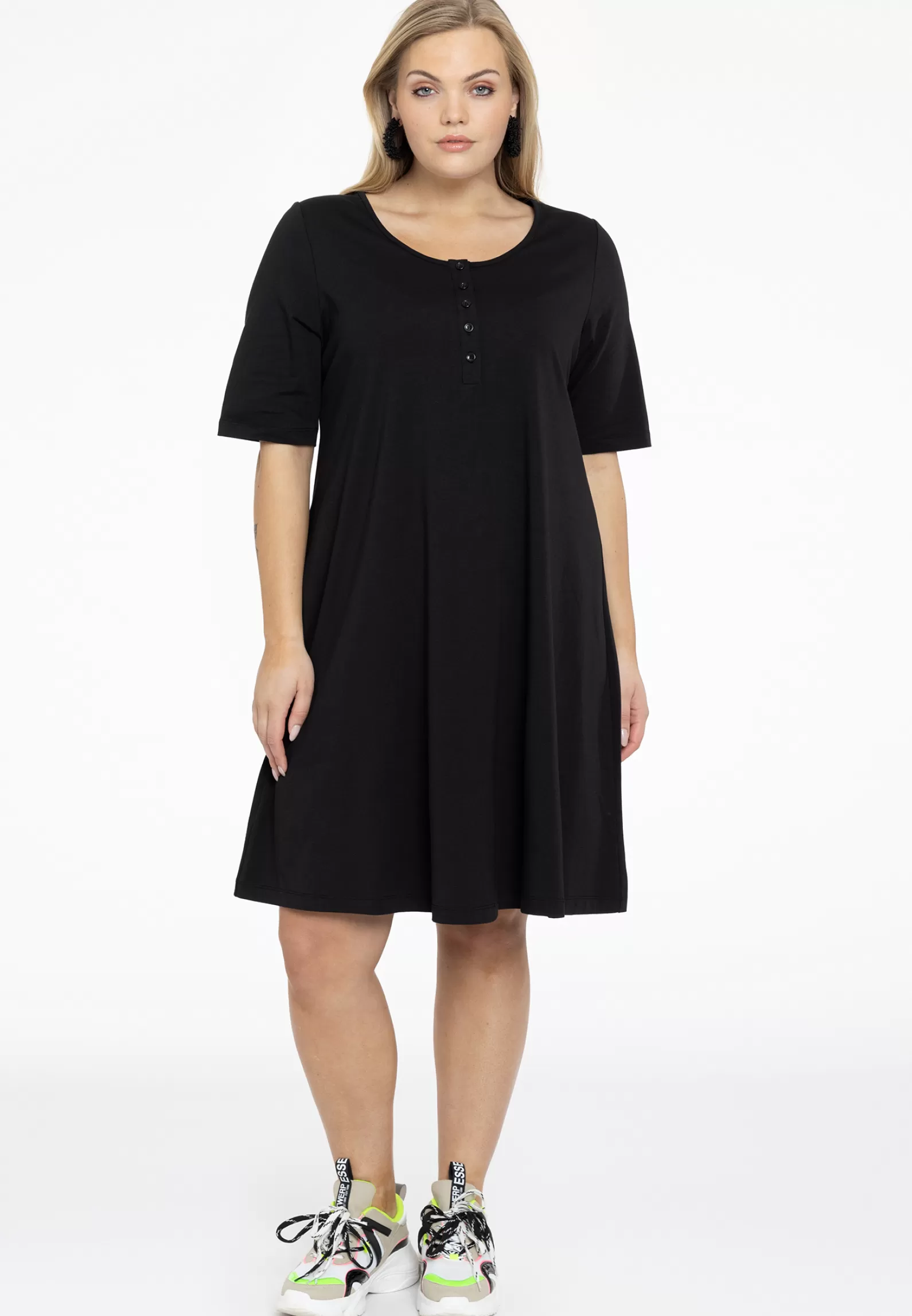 Store Dress A-Line Buttons Organic Women Dresses