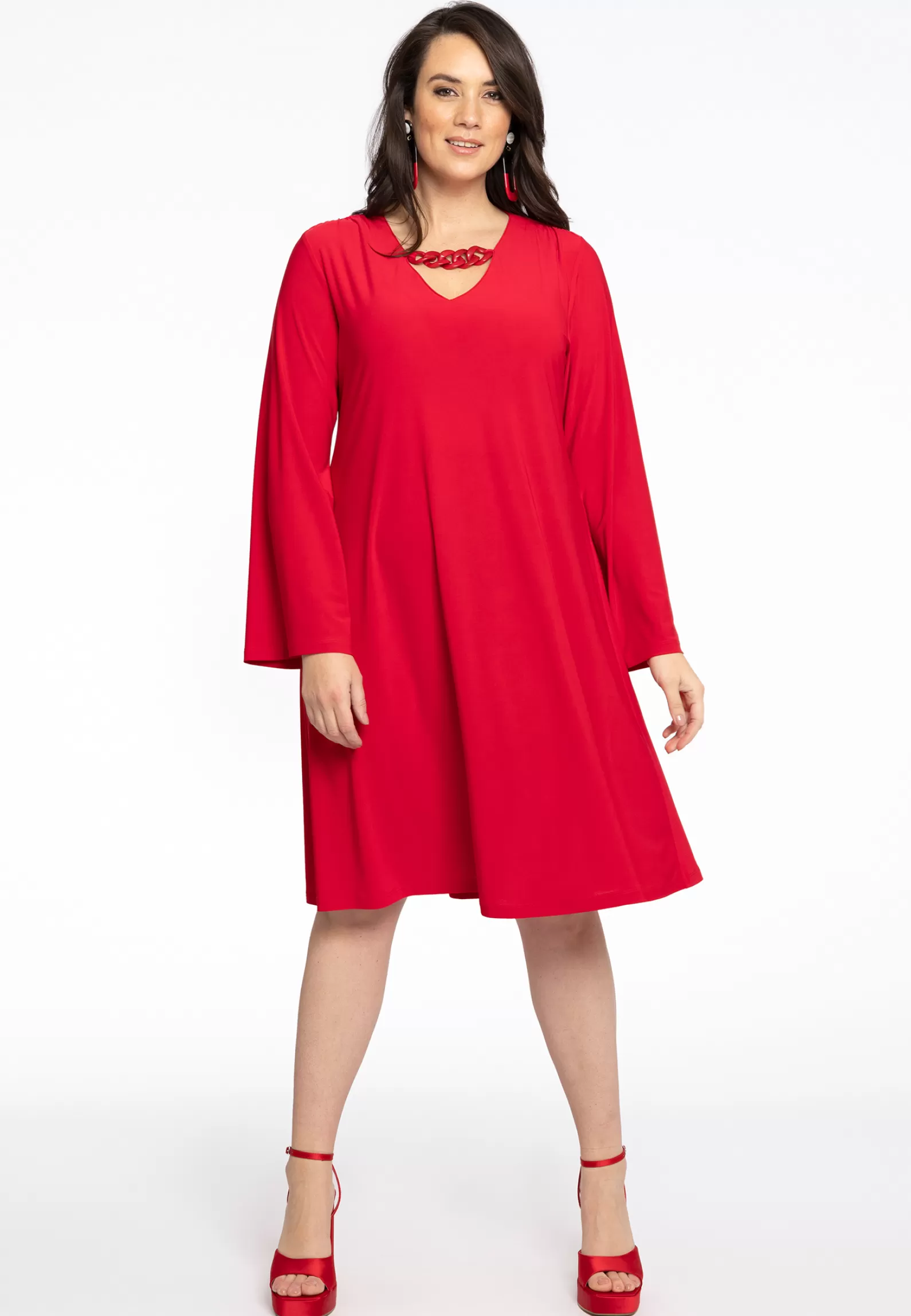 Outlet Dress A-Line Neckchain Dolce Women Dresses
