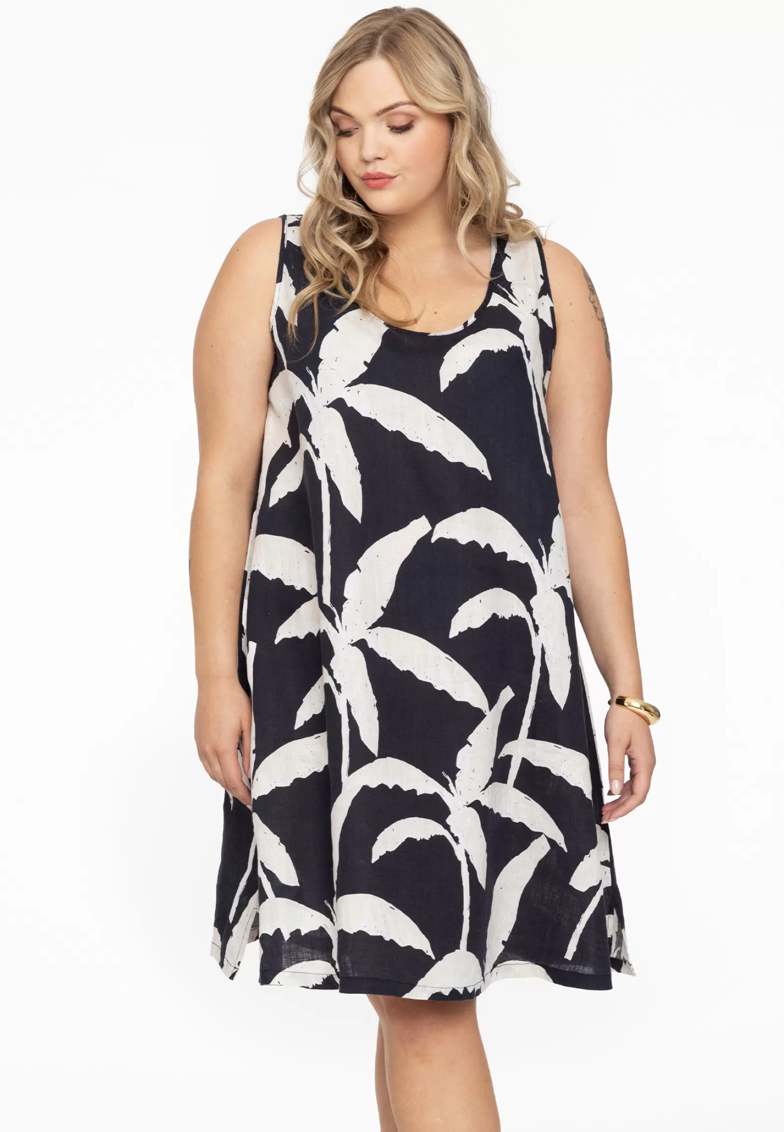 Fashion Dress A-Line Palm Tree Women Dresses