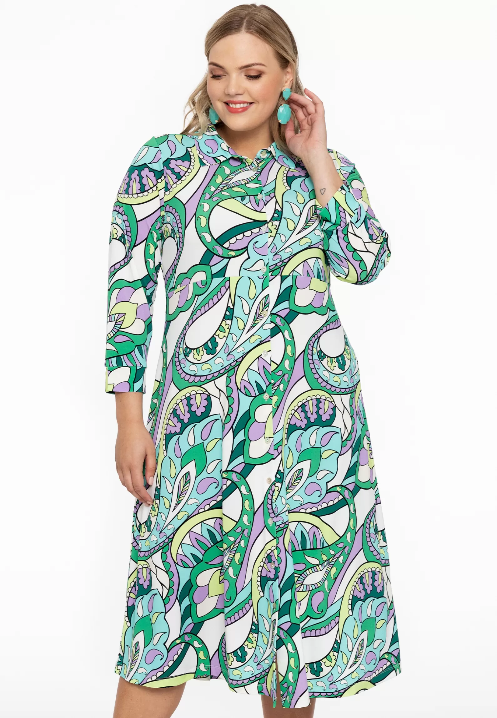 Sale Dress Buttoned Bari Women Dresses
