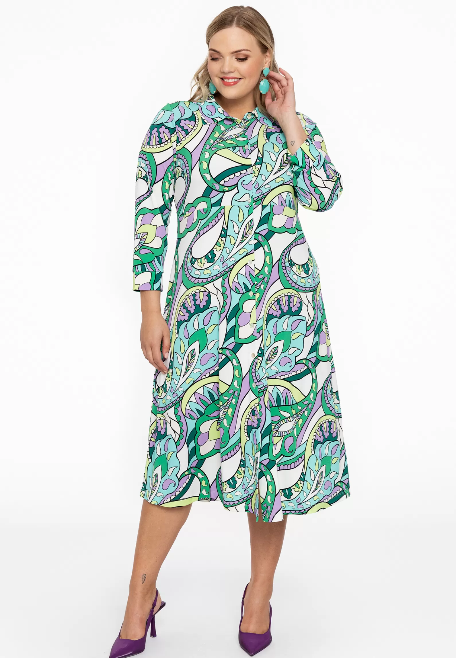 Sale Dress Buttoned Bari Women Dresses