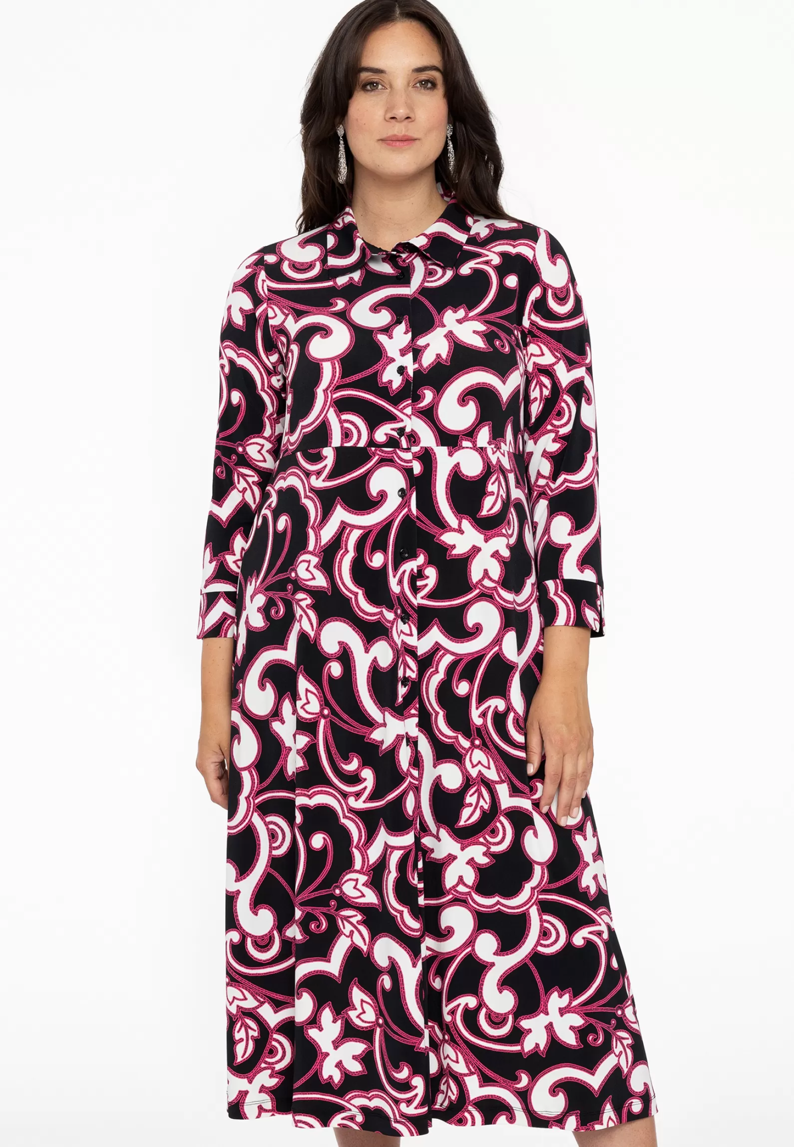 Fashion Dress Buttons Long Dakota Women Dresses