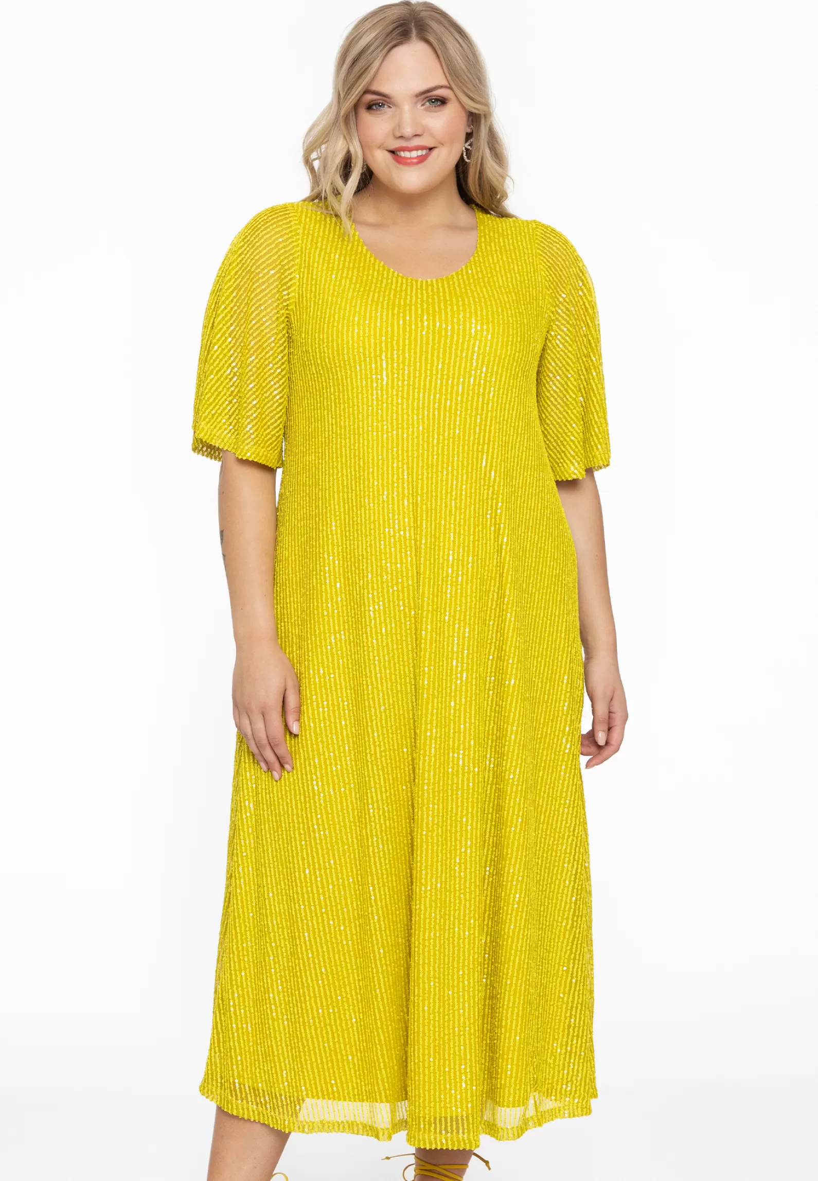 Store Dress Circle Sleeve Paillet Women Dresses