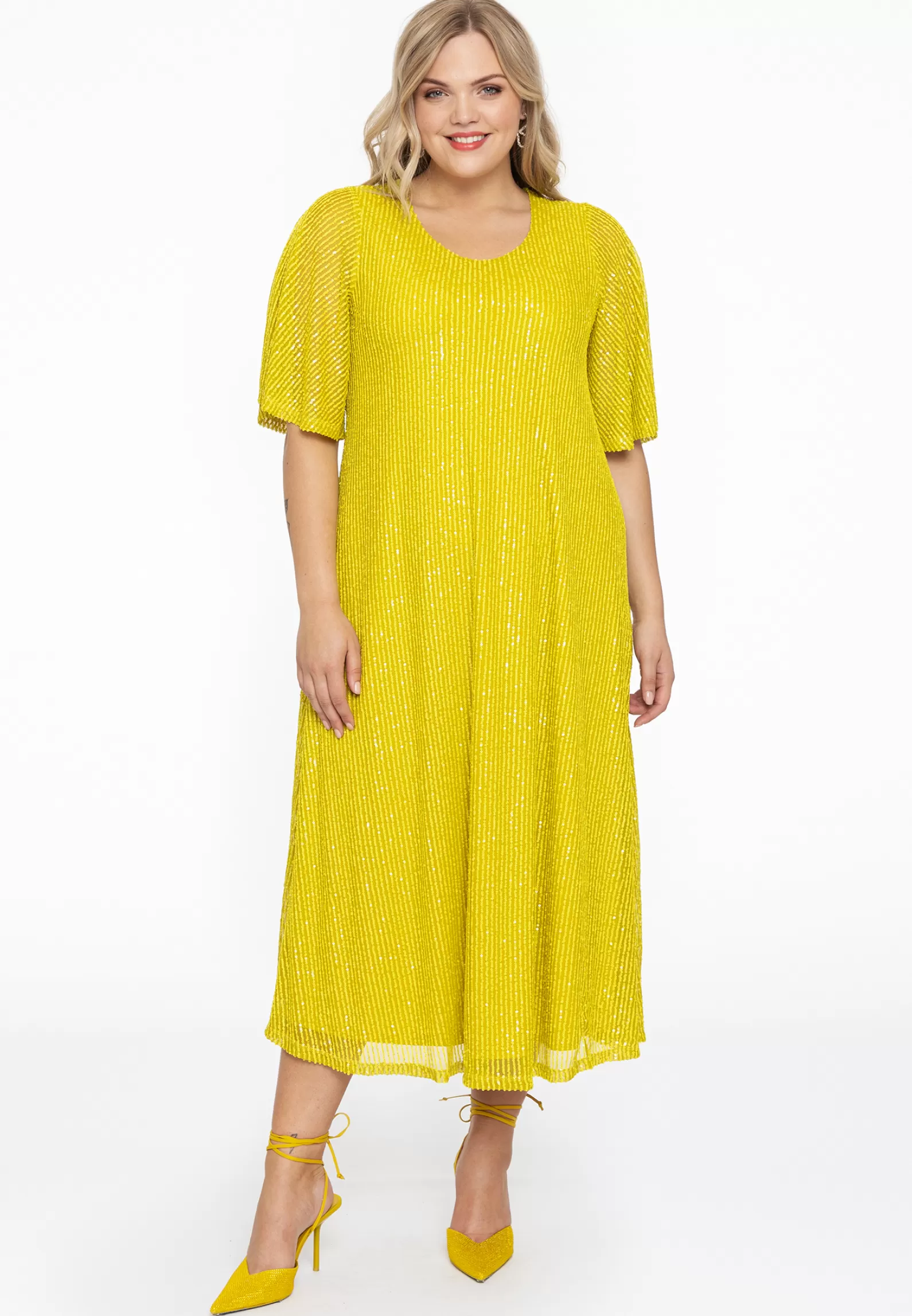 Store Dress Circle Sleeve Paillet Women Dresses