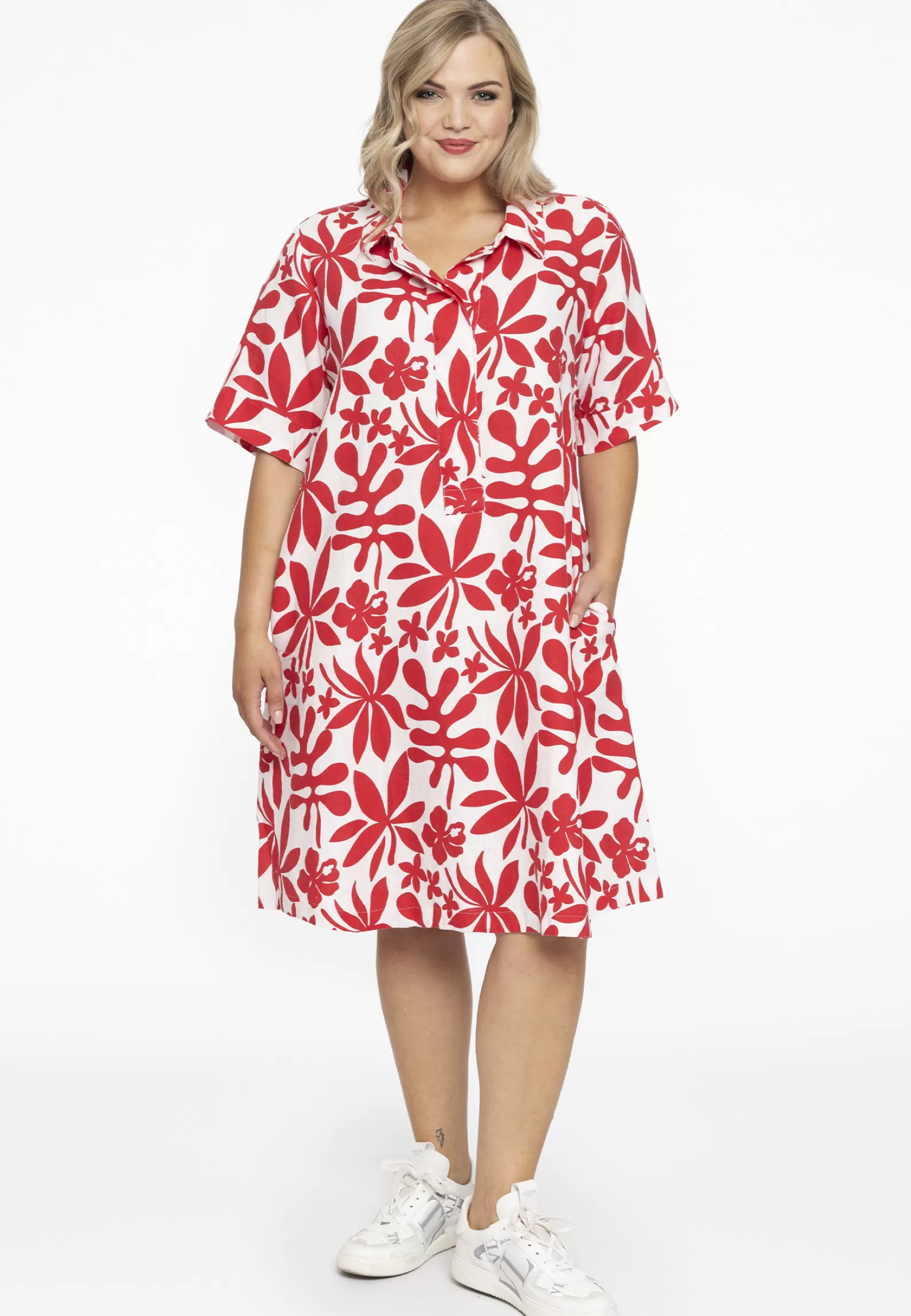 Outlet Dress Collar Pocket Anna Women Dresses