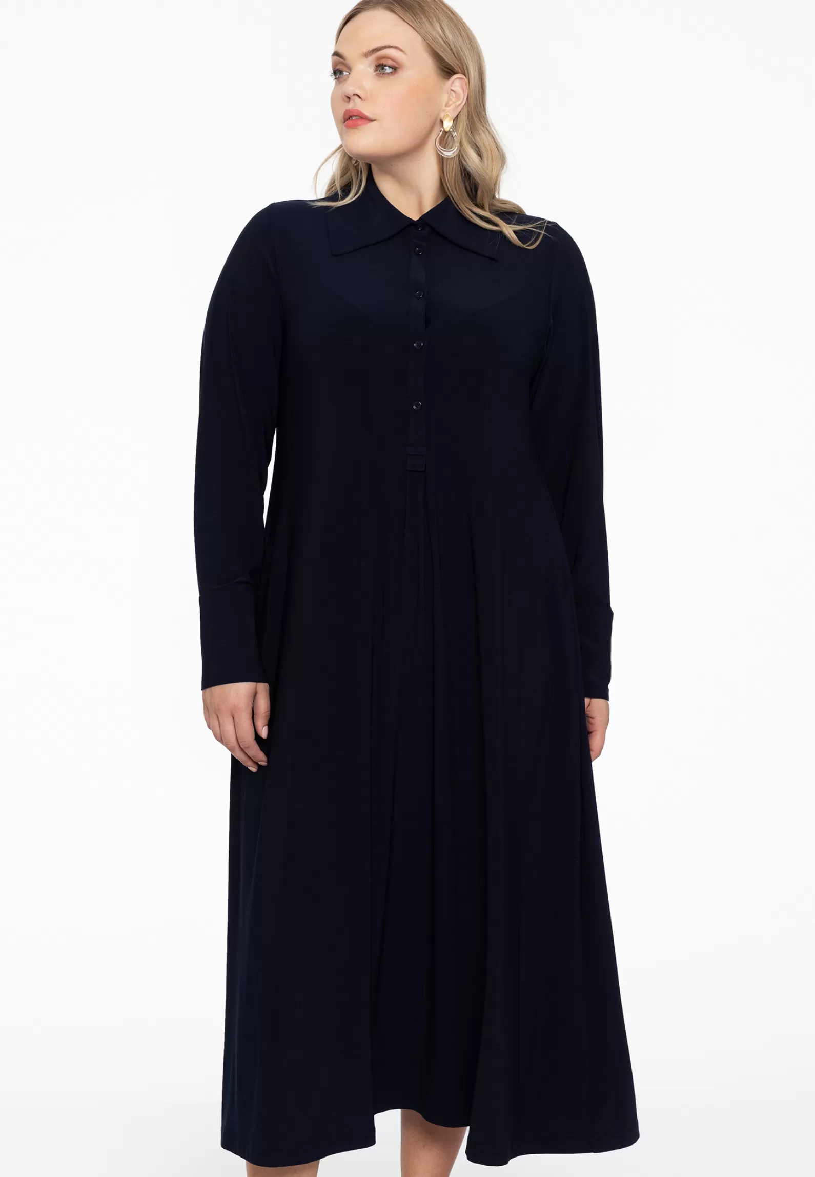 New Dress Collar Pockets Dolce Women Dresses