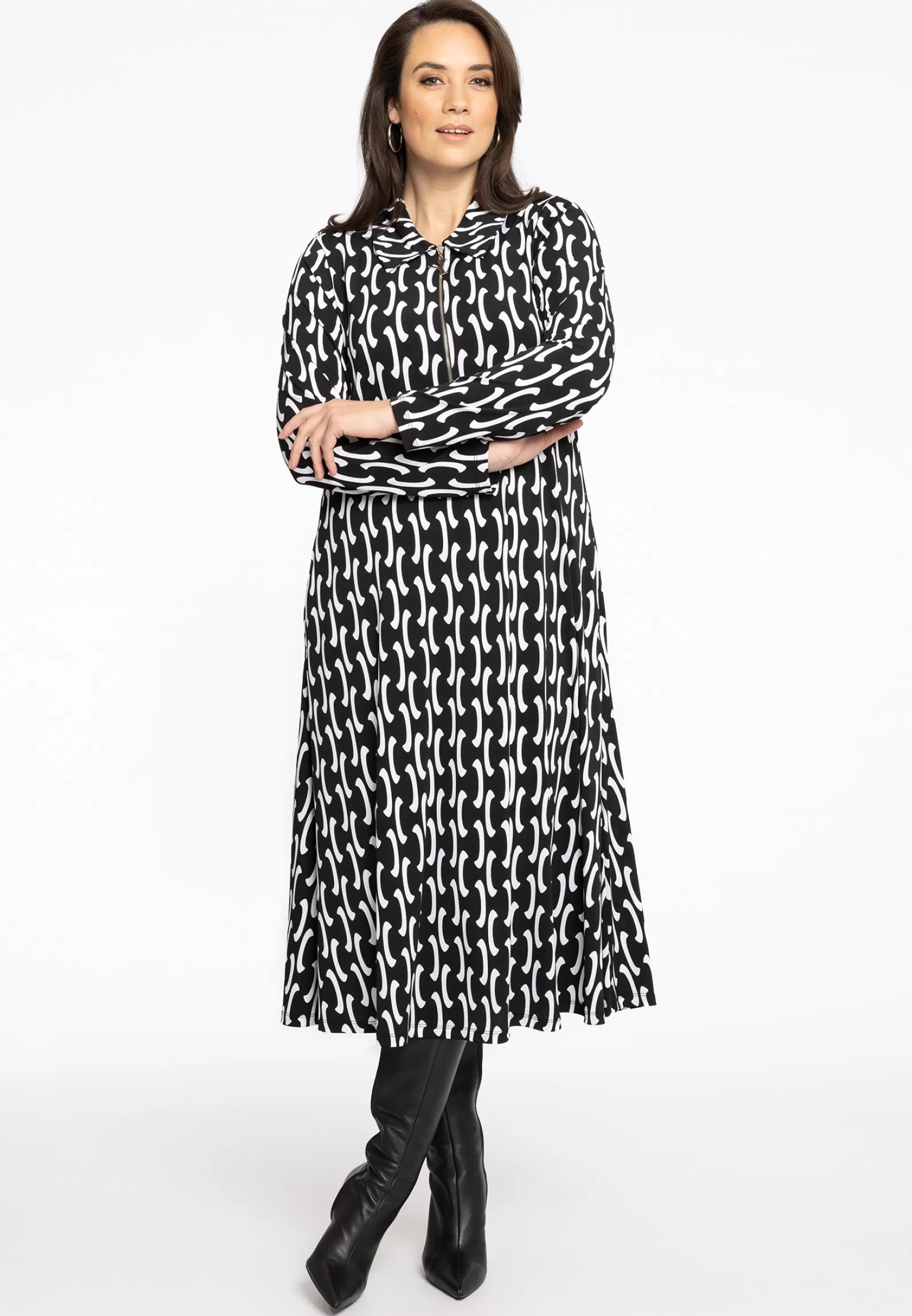Sale Dress Collar Y Zipper Beta Women Dresses