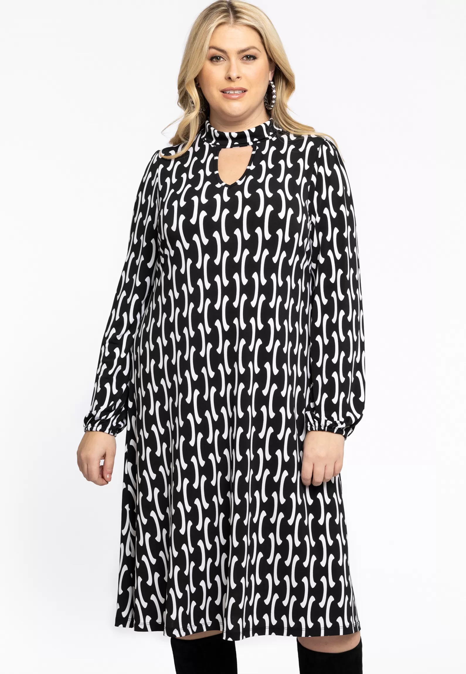 Shop Dress Cut-Out Collar Beta Women Dresses