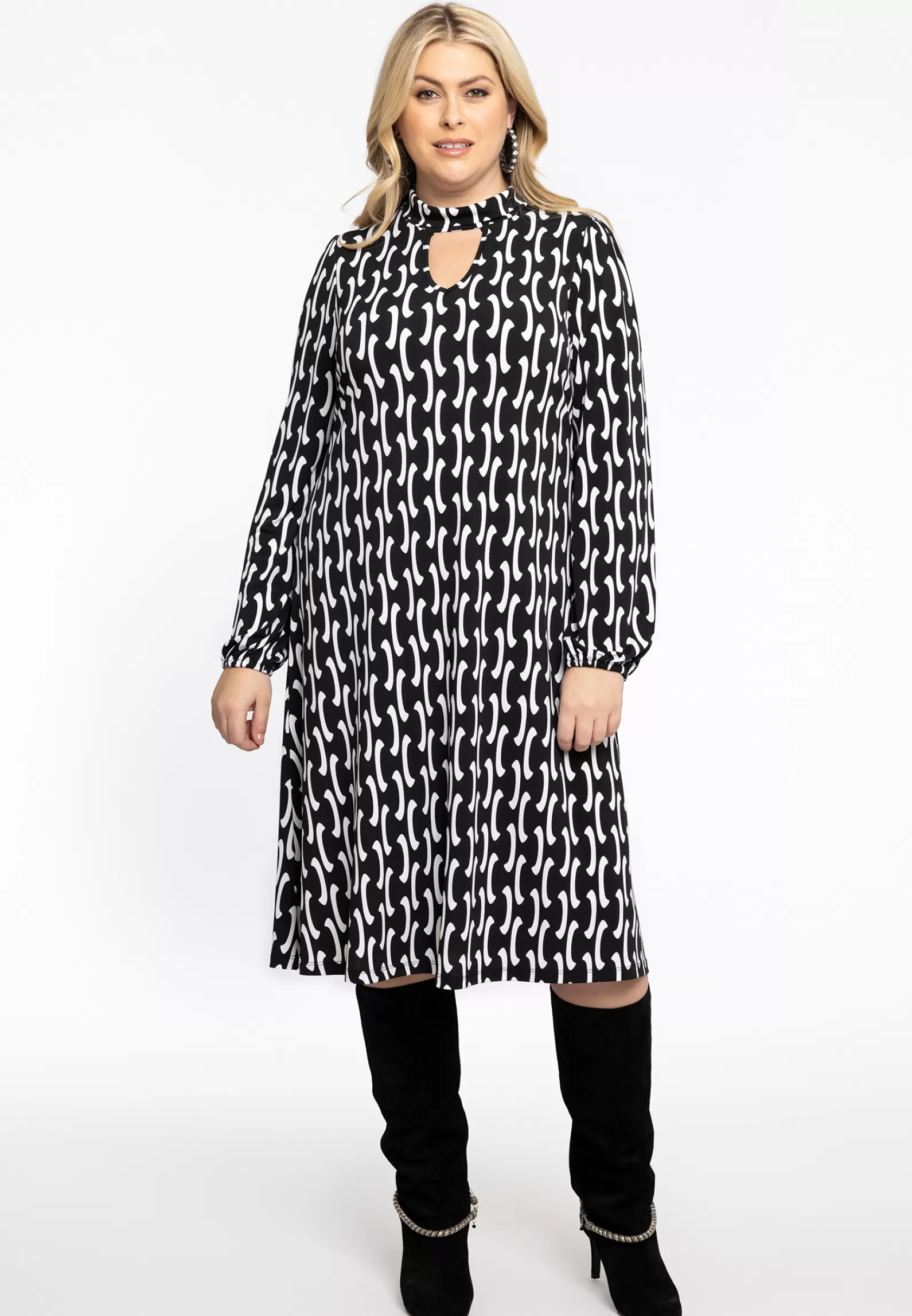 Shop Dress Cut-Out Collar Beta Women Dresses