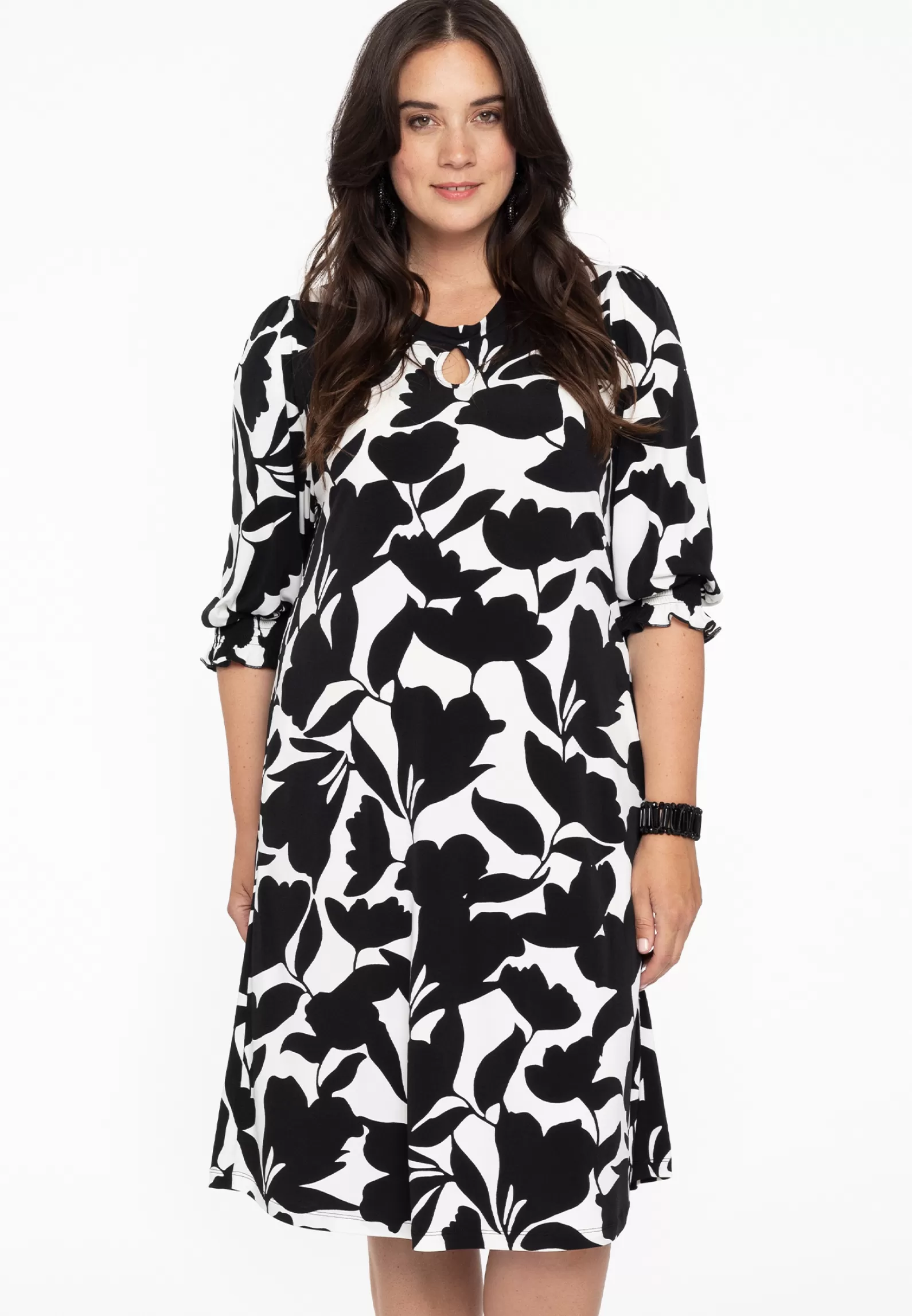 Shop Dress Keyhole Neckline Vittoria Women Dresses