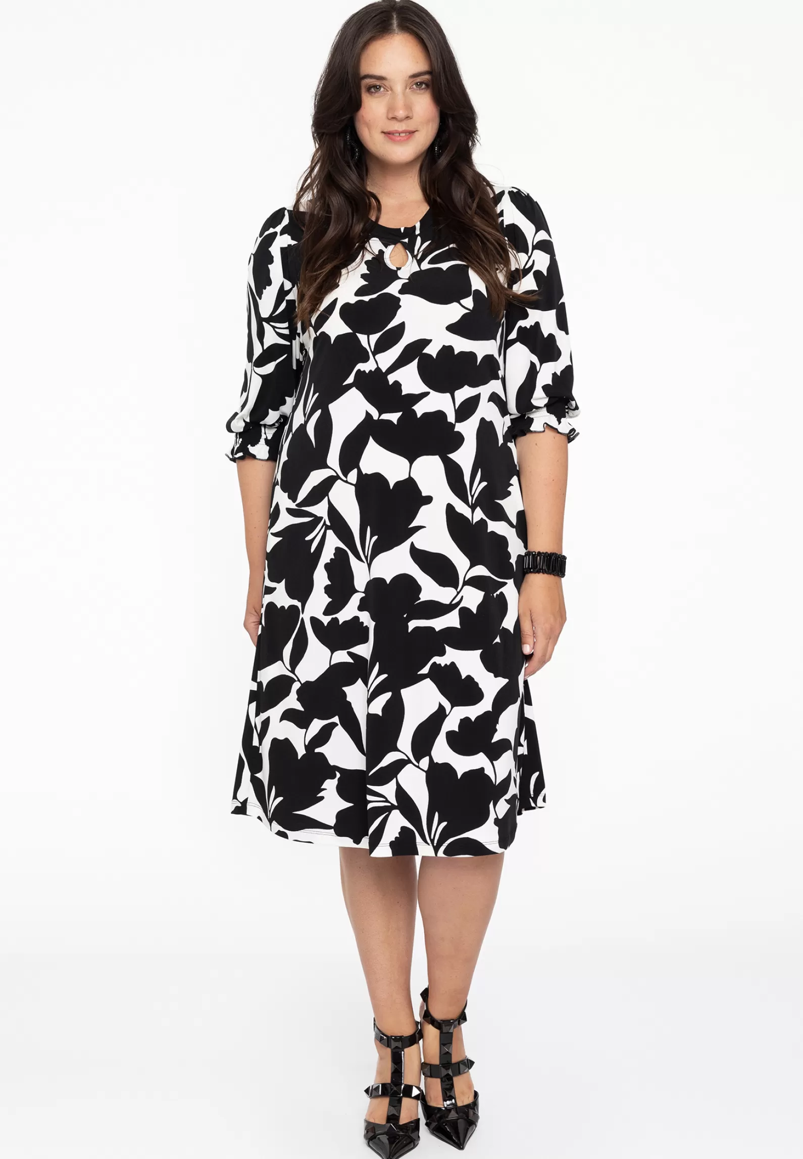 Shop Dress Keyhole Neckline Vittoria Women Dresses