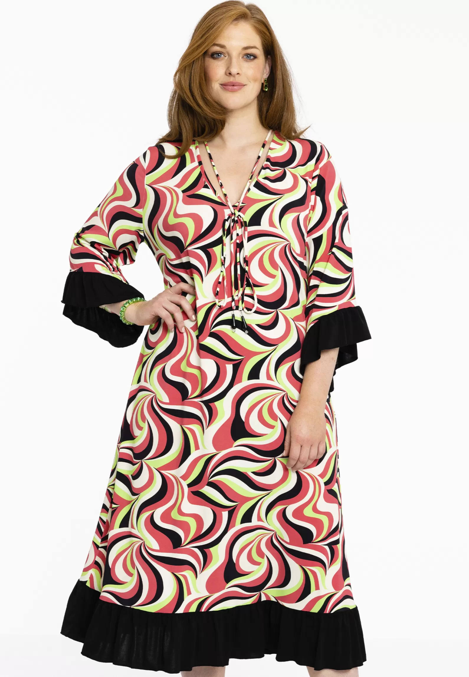 Online Dress Laced V-Neck Bonny Women Dresses