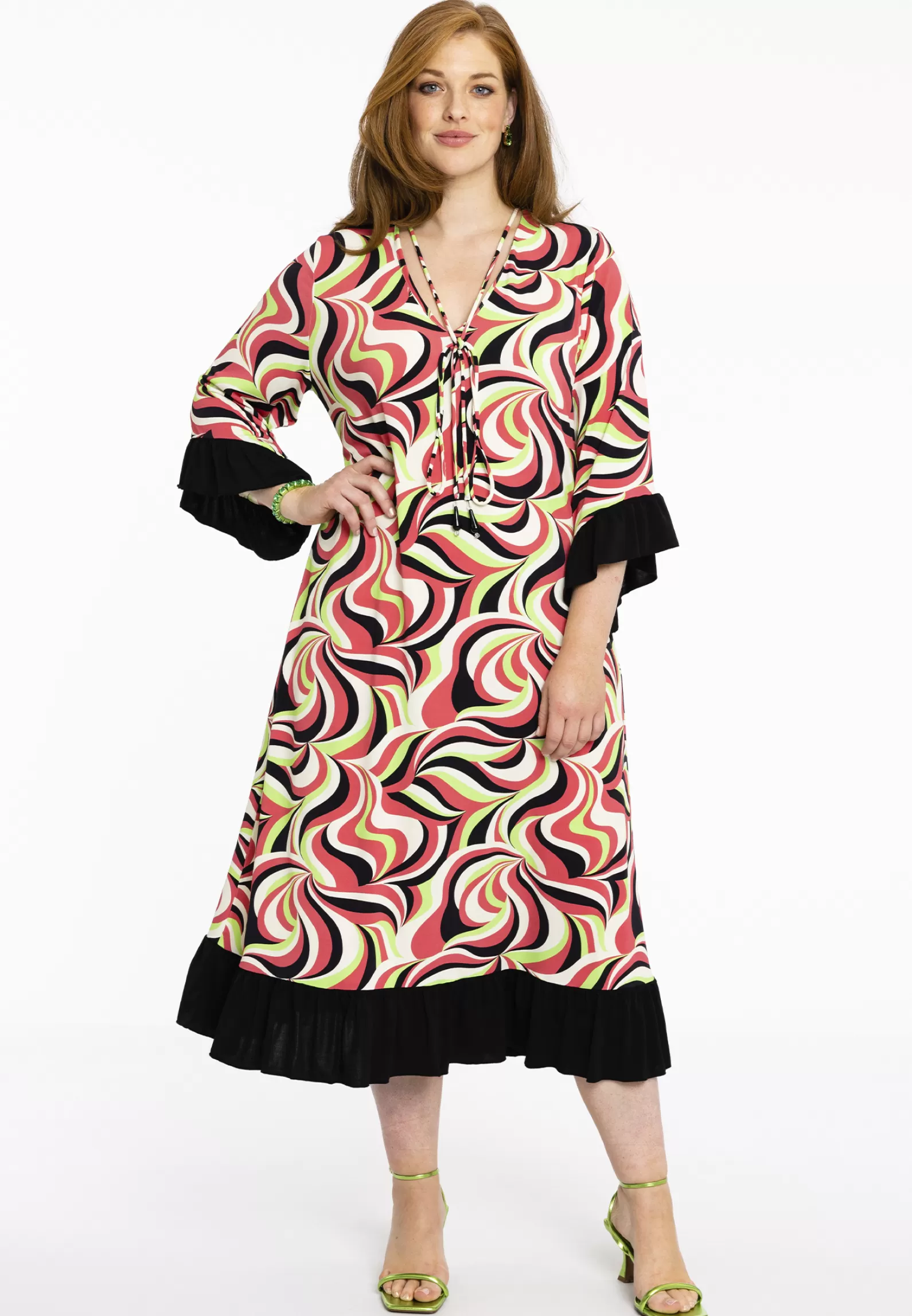 Online Dress Laced V-Neck Bonny Women Dresses