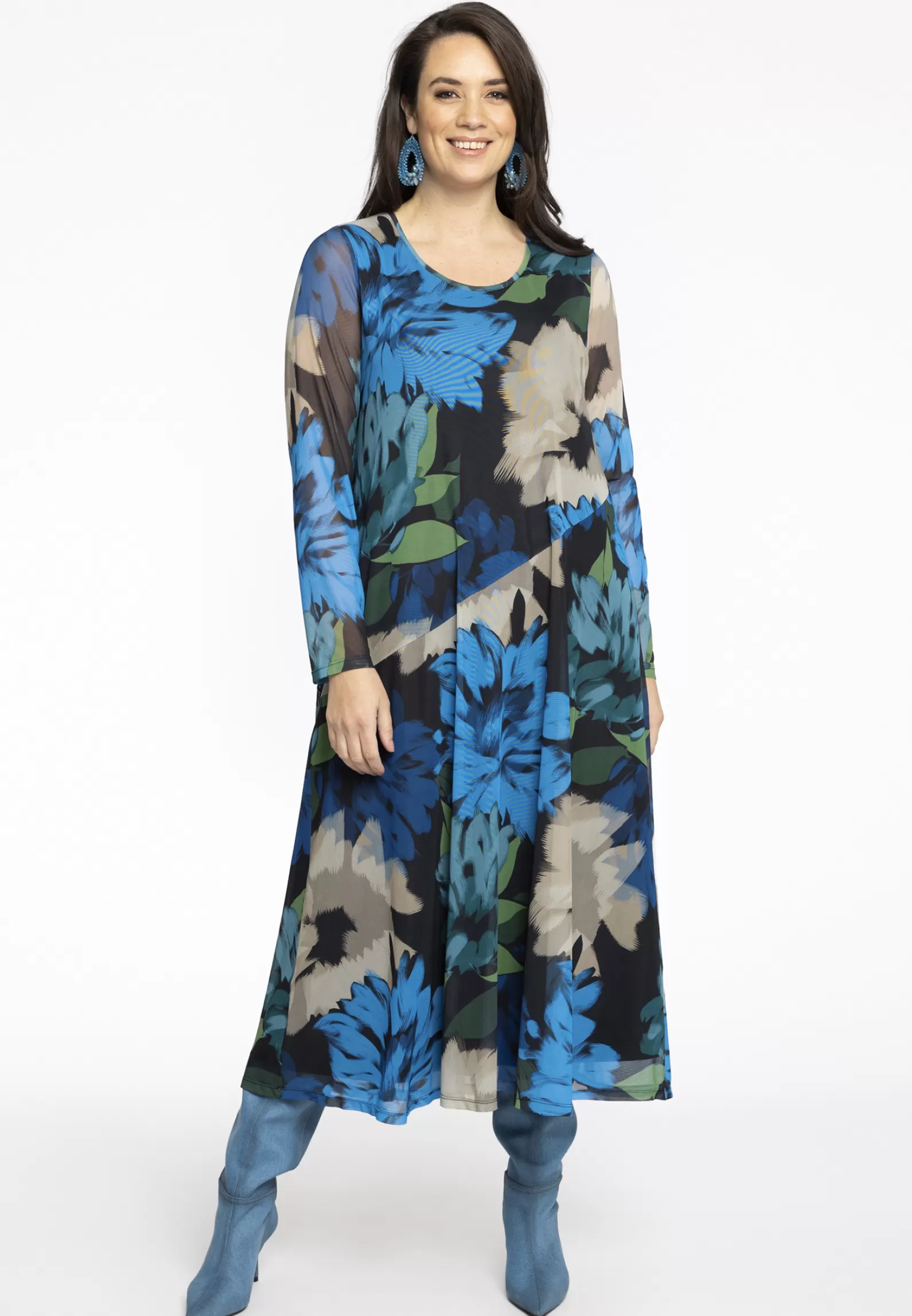 Clearance Dress Long Round Neck Ardennes Women Dresses