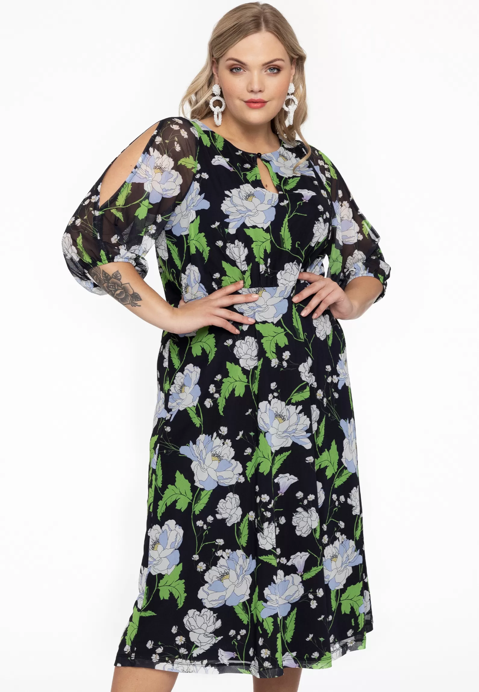 Clearance Dress Open Shoulder Daisies Women Dresses