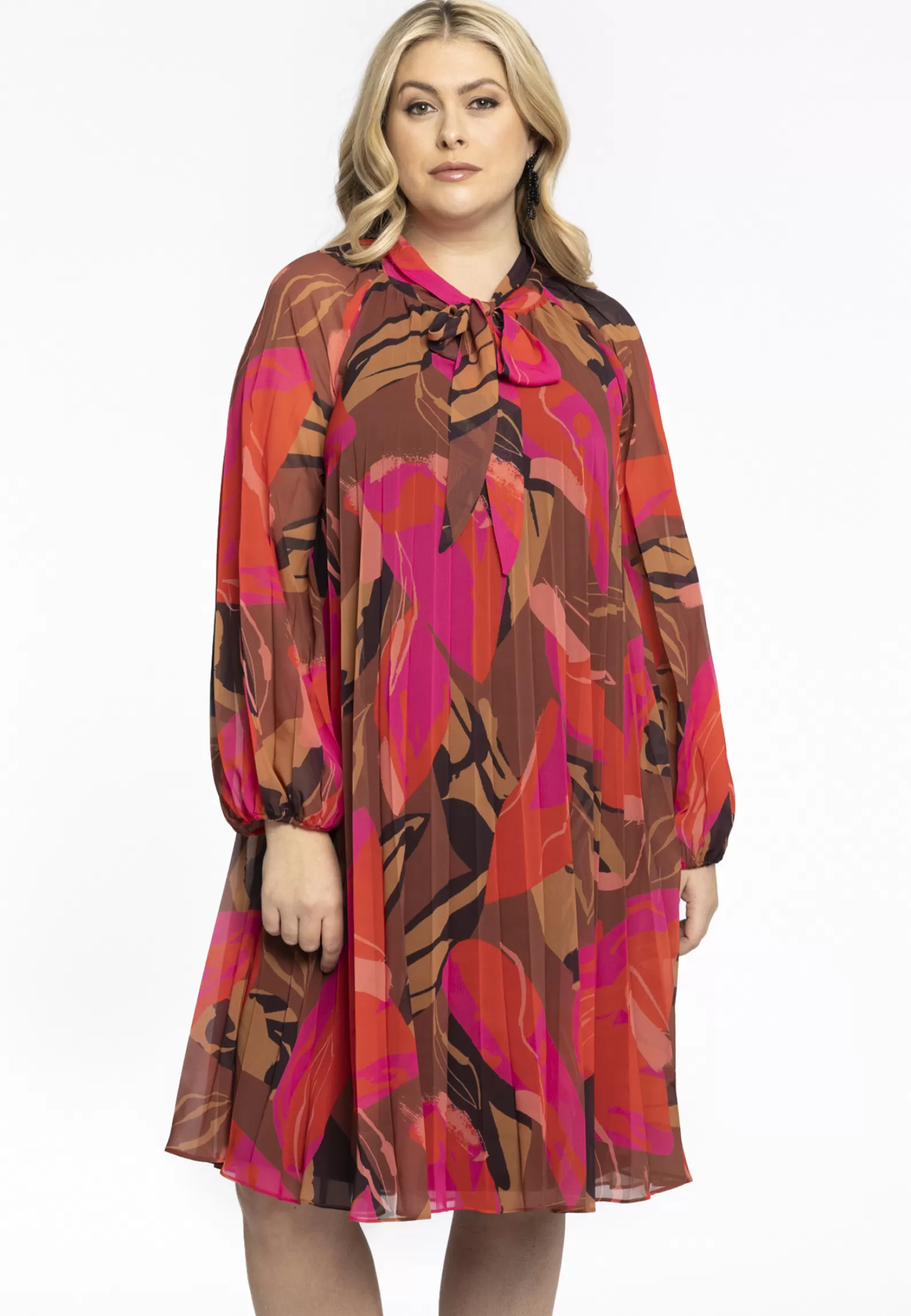 New Dress Plissee Bowtie Evi Women Dresses