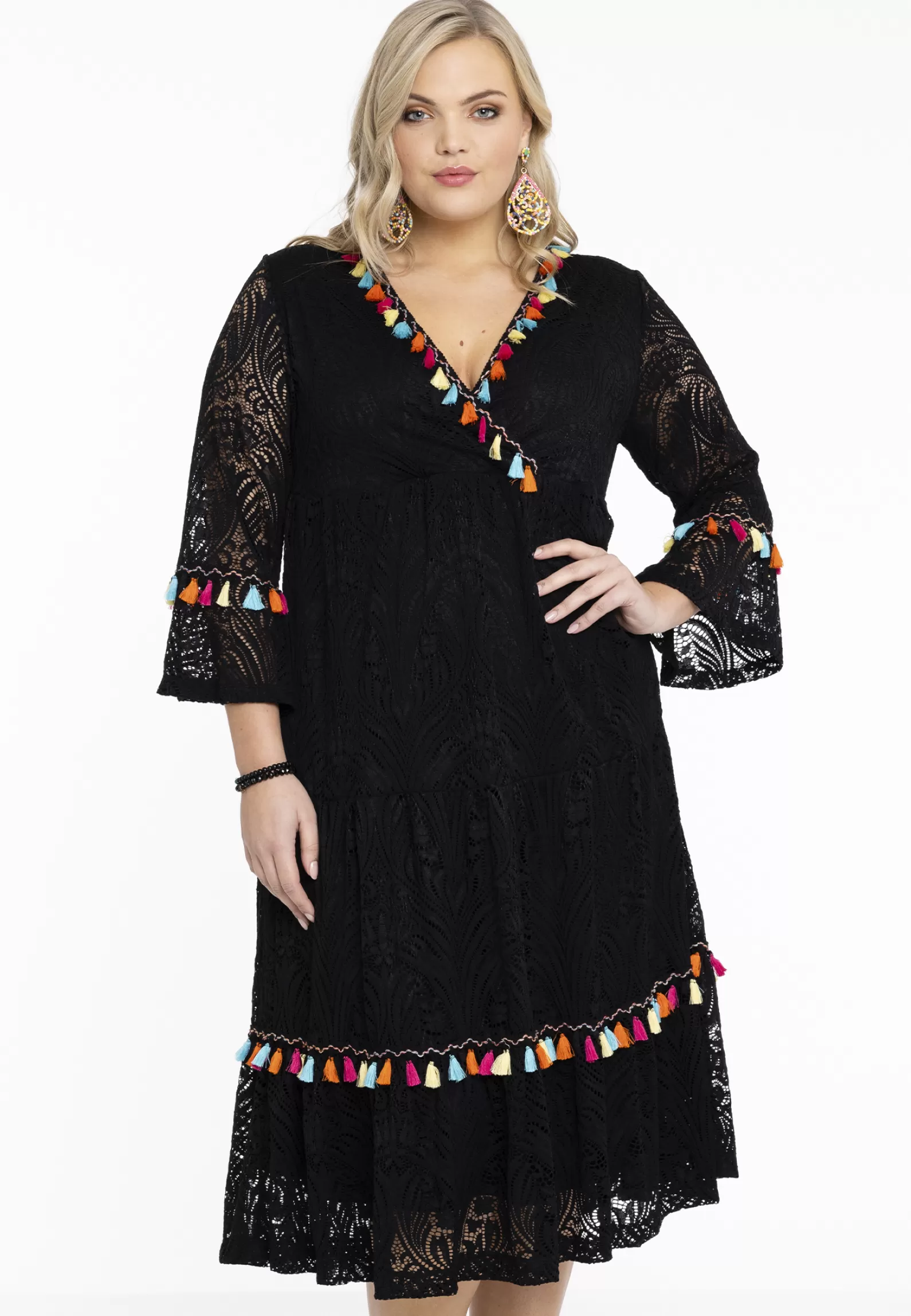 Cheap Dress Pompom Lace Women Dresses