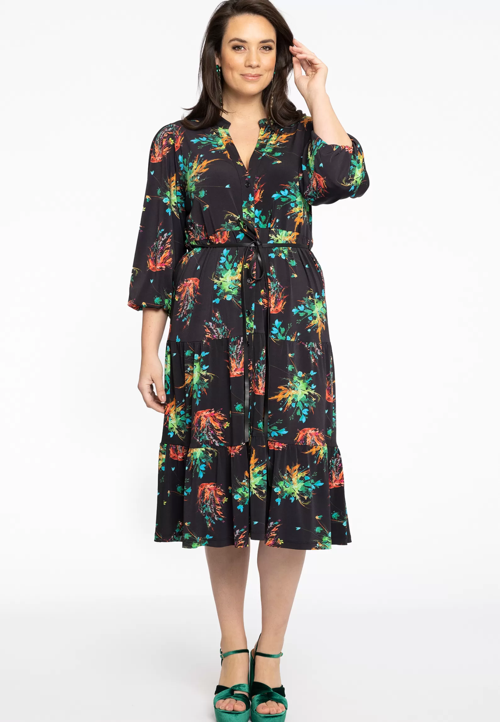 Best Sale Dress Puff Sleeve Medusa Women Dresses