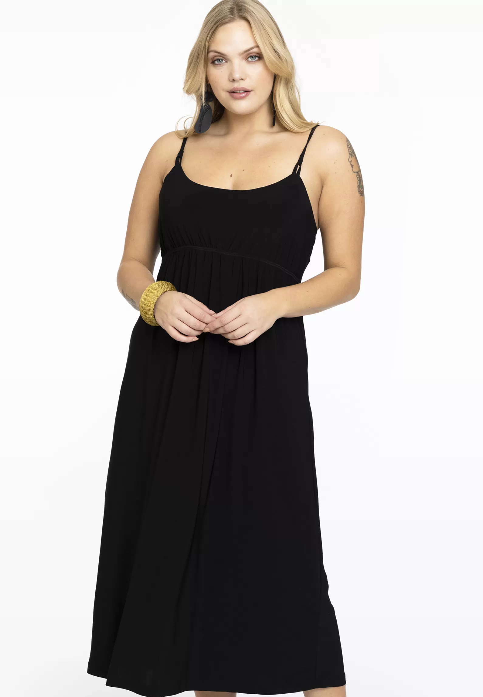 Cheap Dress Spaghetti Elastic Waist Dolce Women Basics