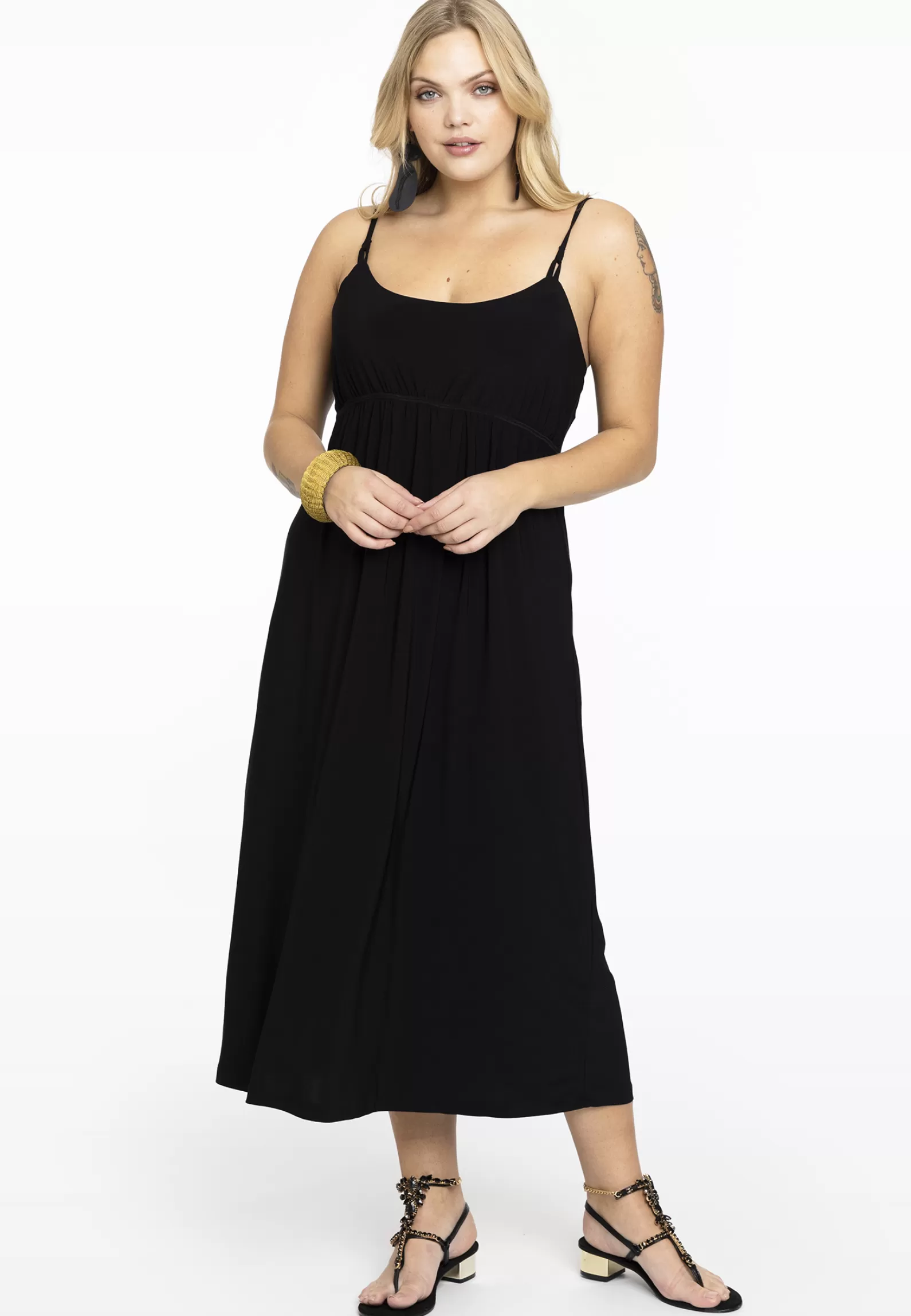 Cheap Dress Spaghetti Elastic Waist Dolce Women Basics