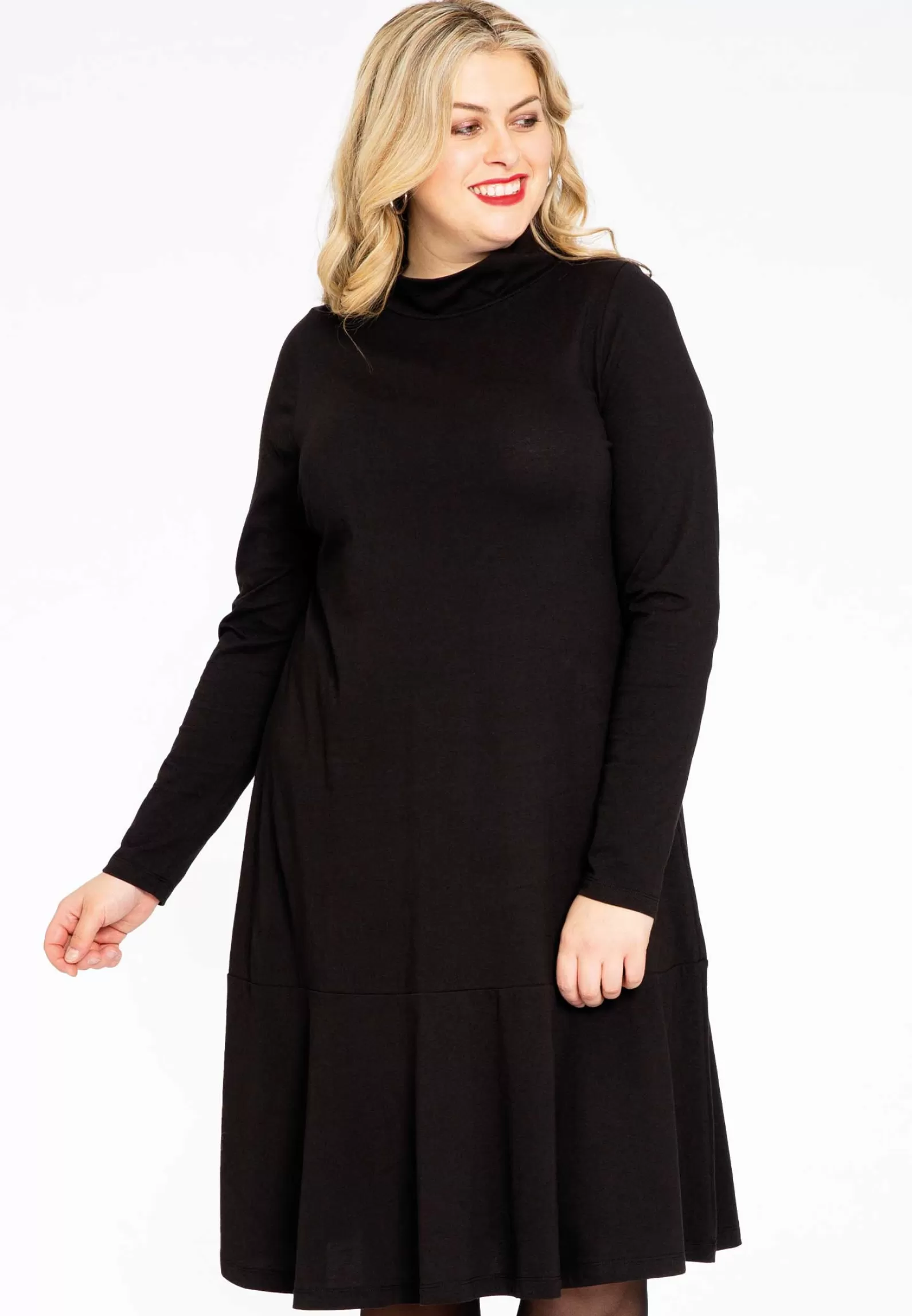 Flash Sale Dress With Turtle Neck Organic Cotton Women Dresses