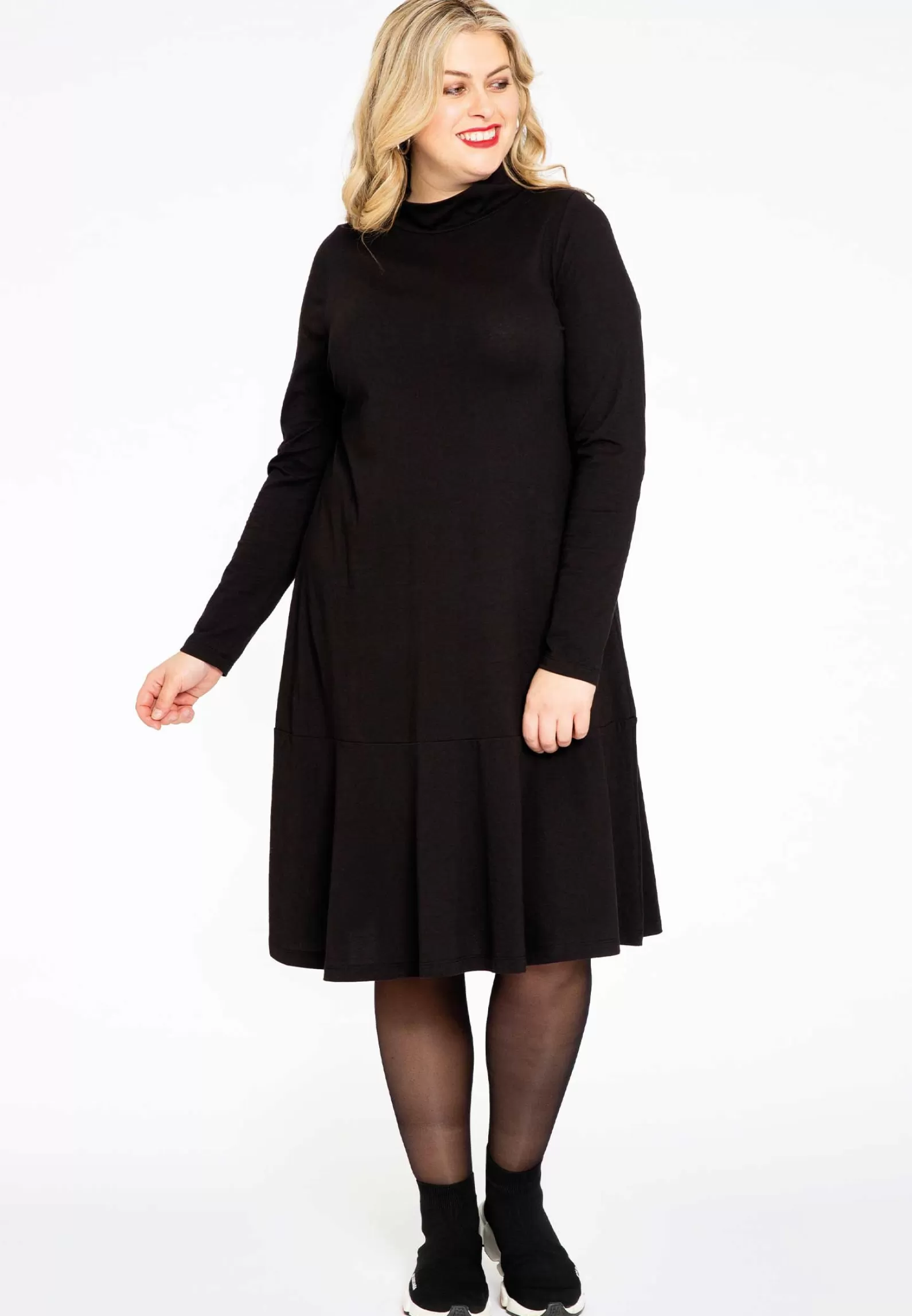 Flash Sale Dress With Turtle Neck Organic Cotton Women Dresses