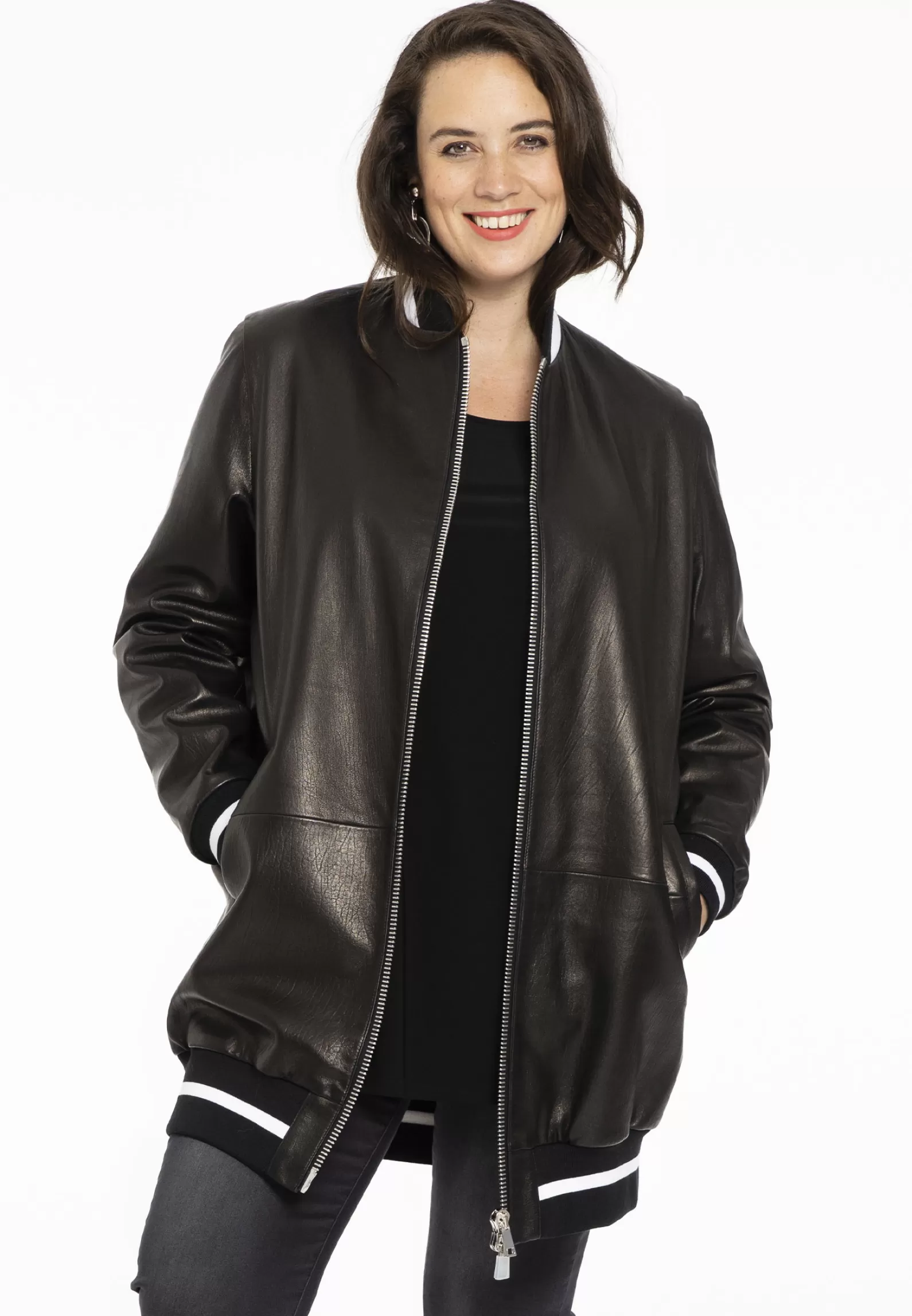 Clearance Jacket Baseball Leather Women Coats & Blazers