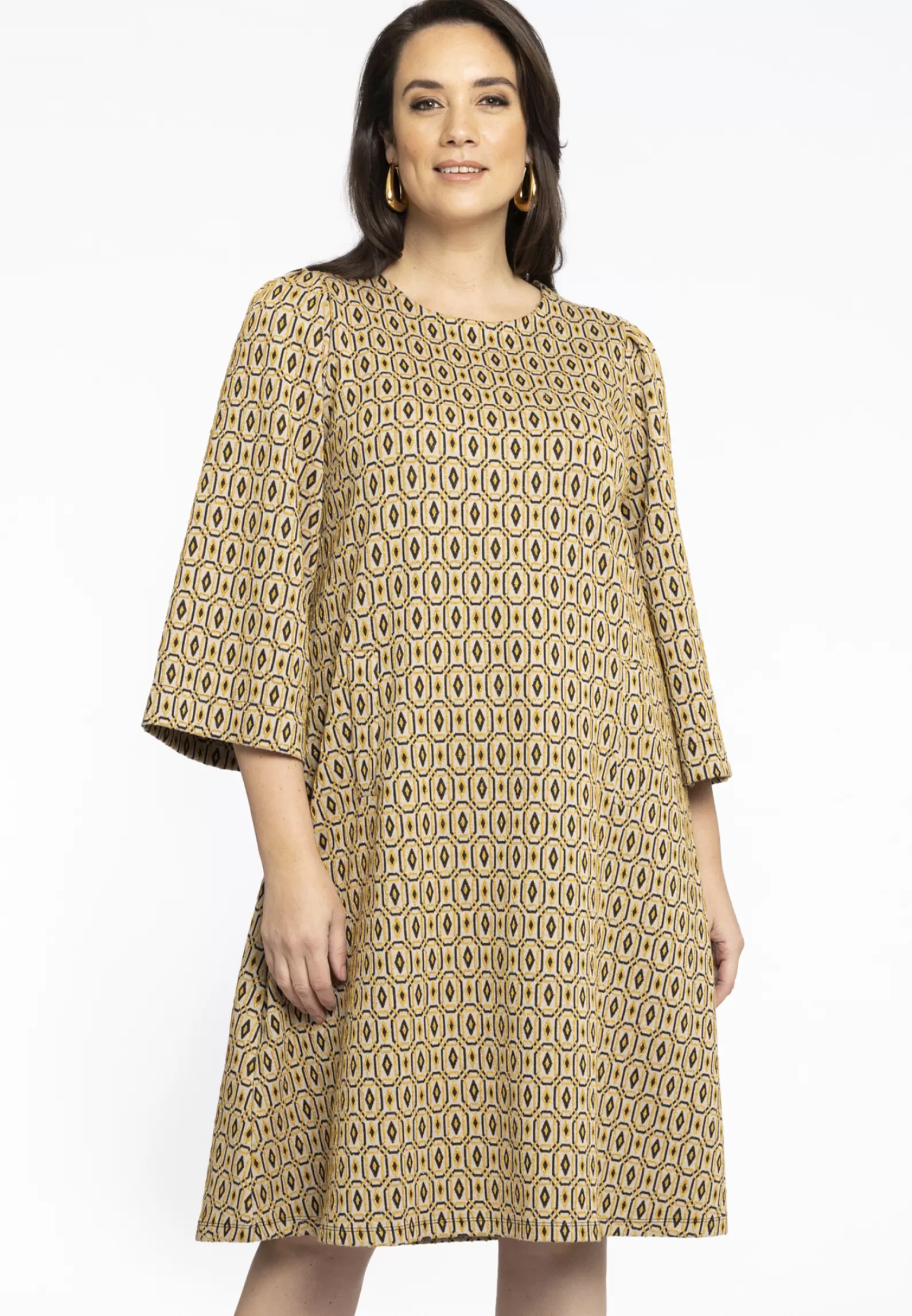 Cheap Jurk A-Lijn Pofmouwen Diamonds Women Dresses