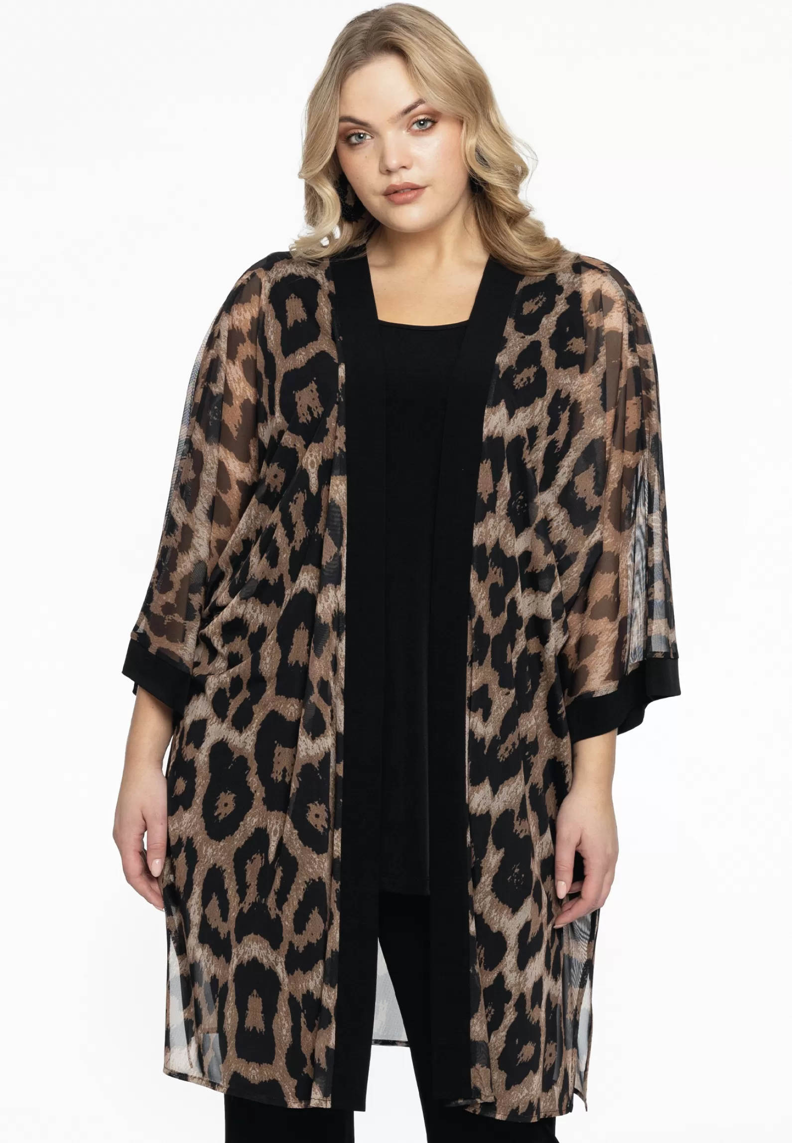 Flash Sale Kimono Leopard Women Coats & Blazers