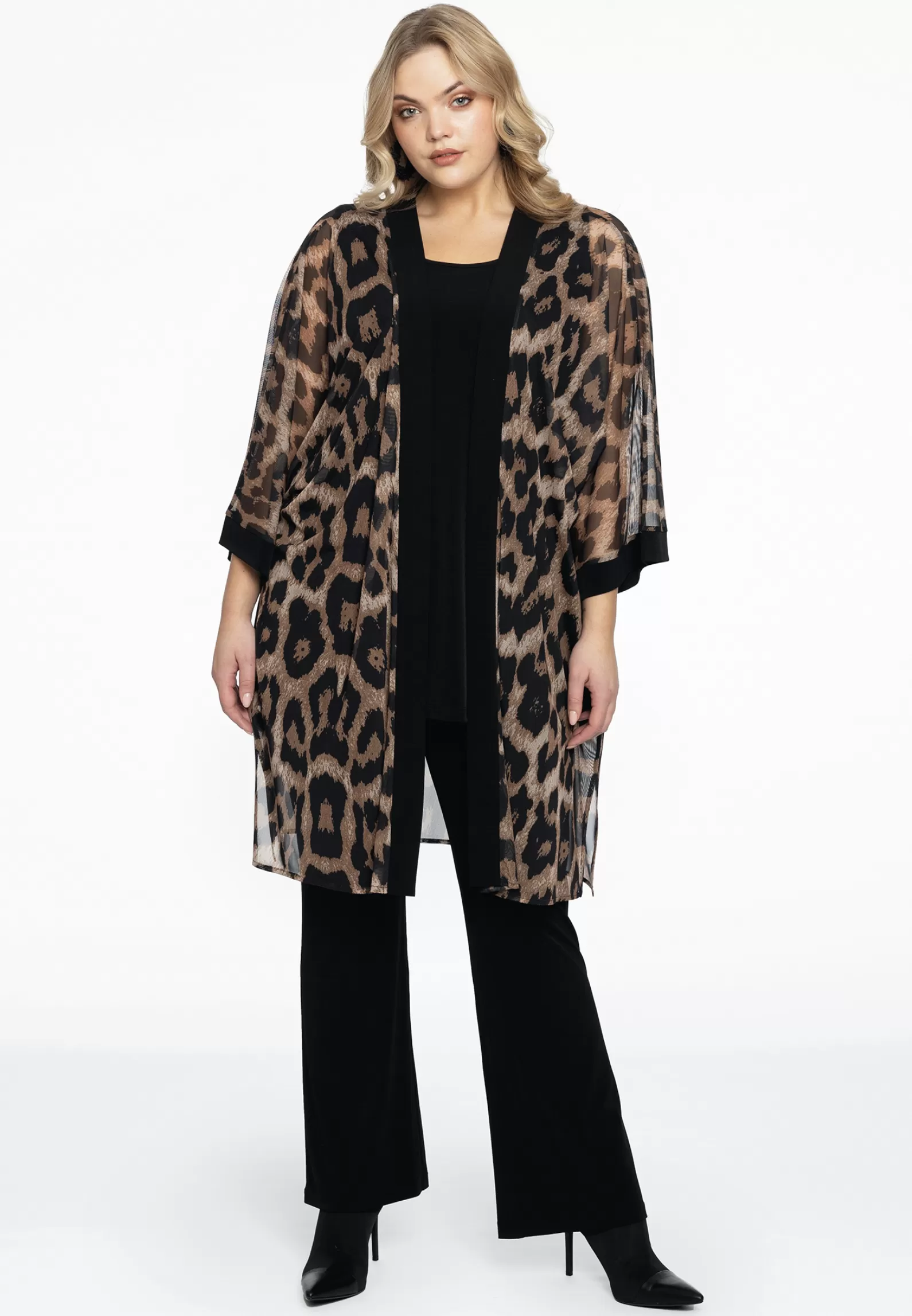 Flash Sale Kimono Leopard Women Coats & Blazers