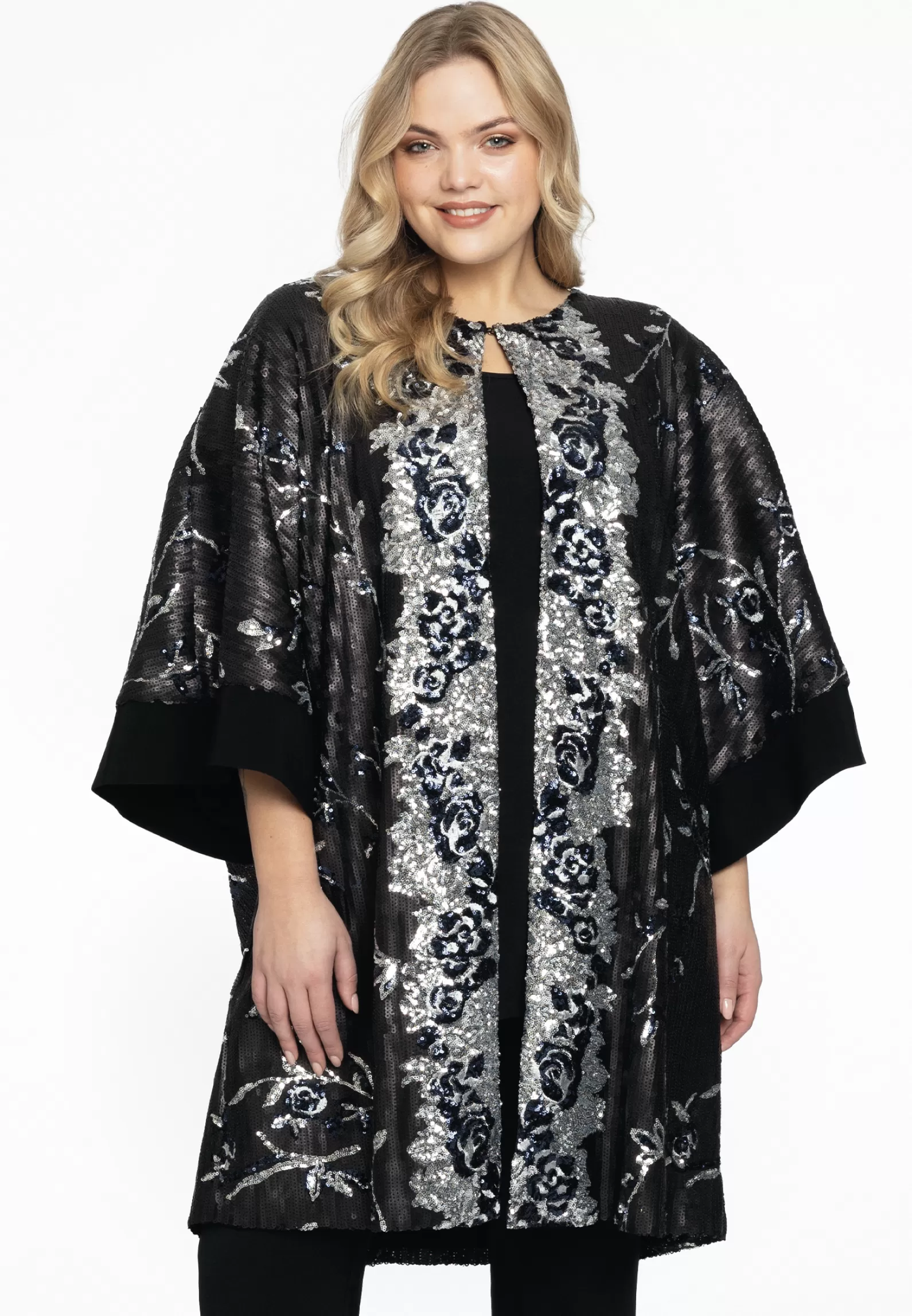 Hot Kimono Sequins Women Sweaters & Cardigans
