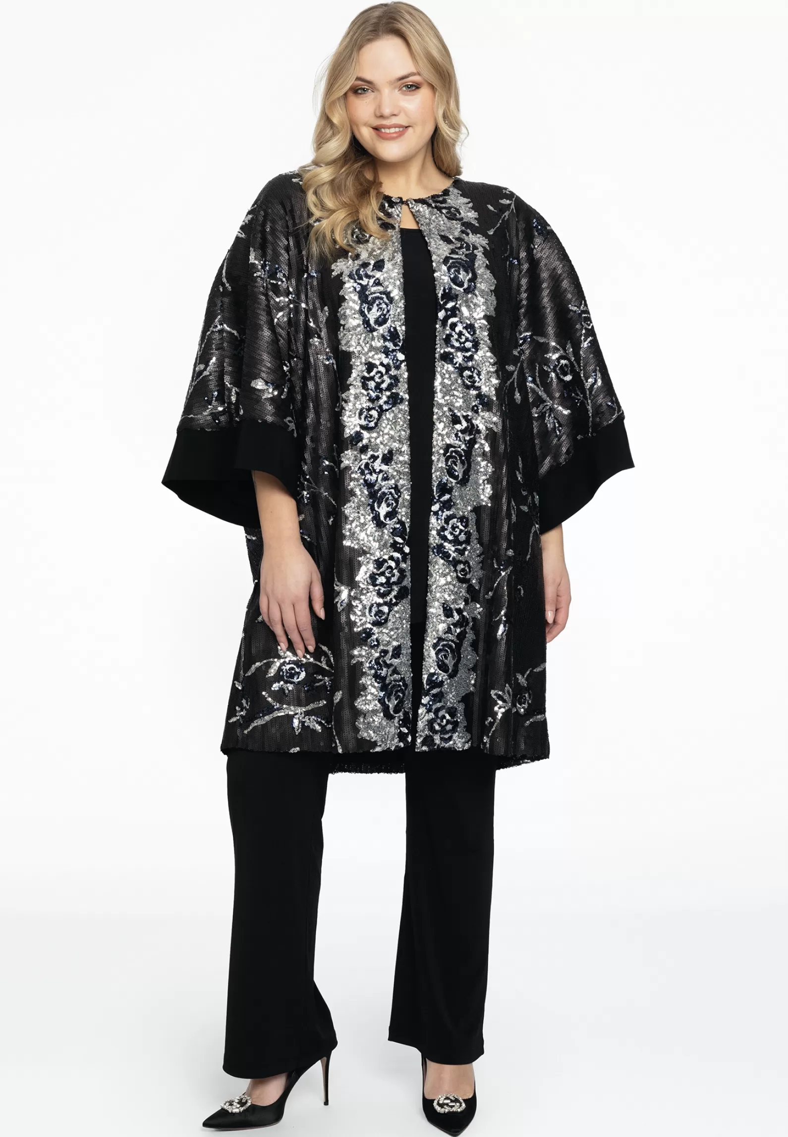 Hot Kimono Sequins Women Sweaters & Cardigans