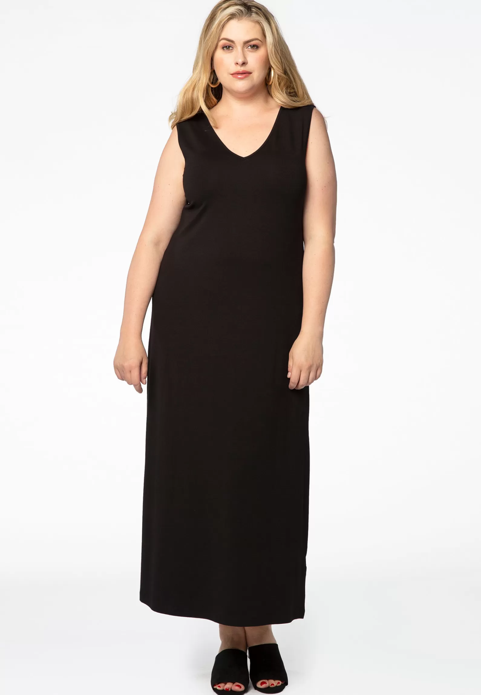 Clearance Maxi Dress V-Neck Viscose Women Dresses