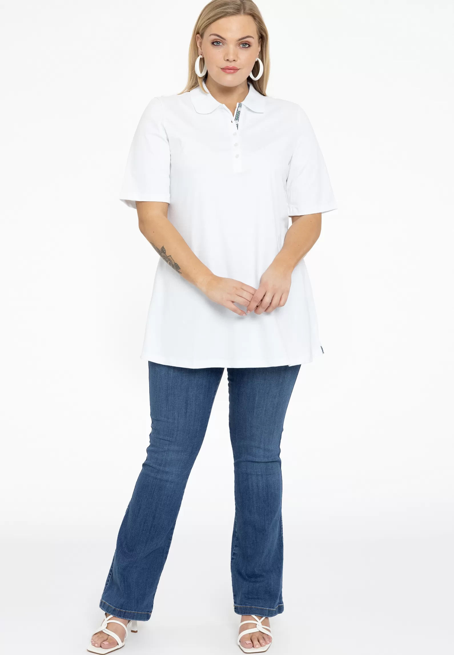 Fashion Polo Shirt Flare Women Tunics