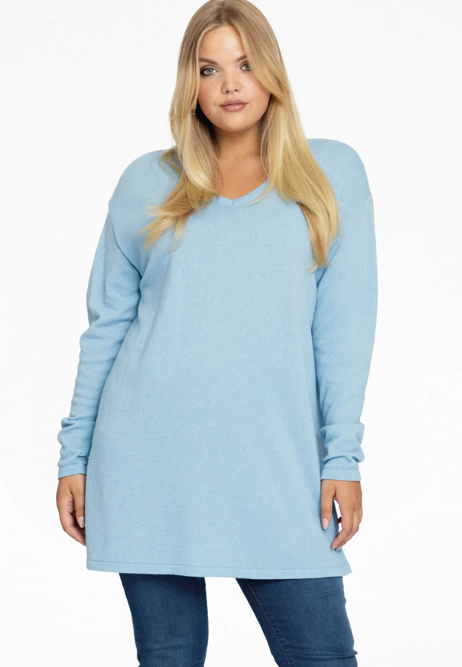 Fashion Pull V-Neck Cashmere Women Basics